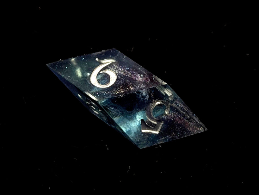 Deep Space - Handmade Sharp Edge Resin D&D Dice Set