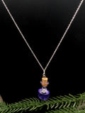 D&D Inspired Purple Wyrm Poison Potion Bottle Necklace