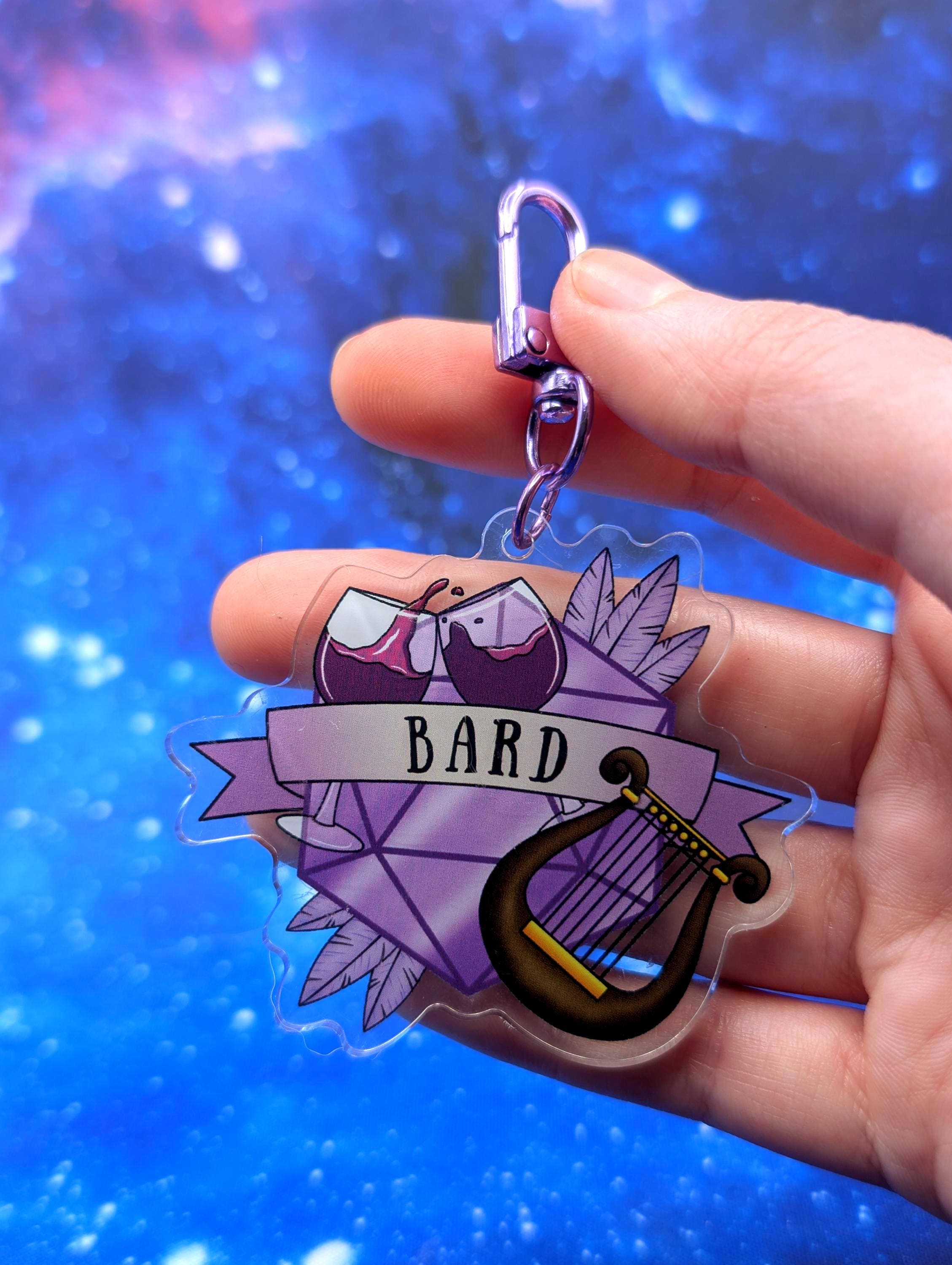 Bard D&D Acrylic Class Keychain - Dungeons and Dragons Inspired Accessories