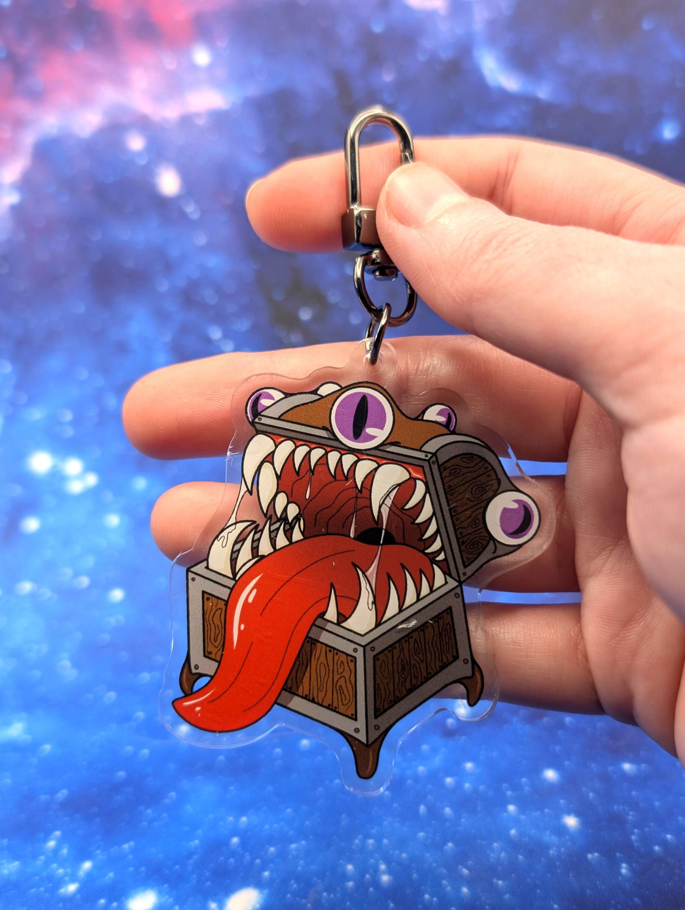 Mub the Mimic D&D Acrylic Keychain - Dungeons and Dragons Inspired Accessories