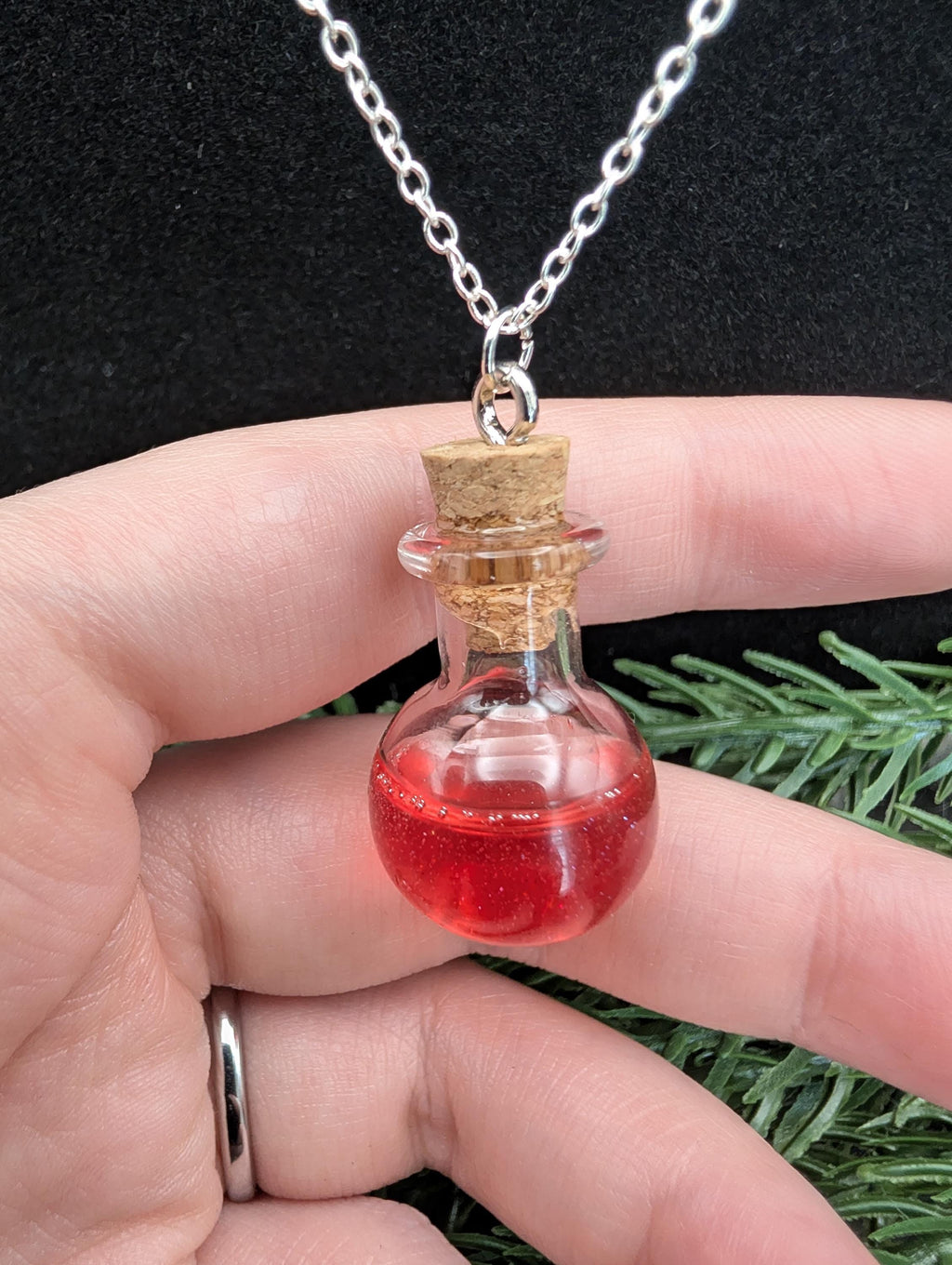 D&D Inspired Healing Potion Bottle Necklace