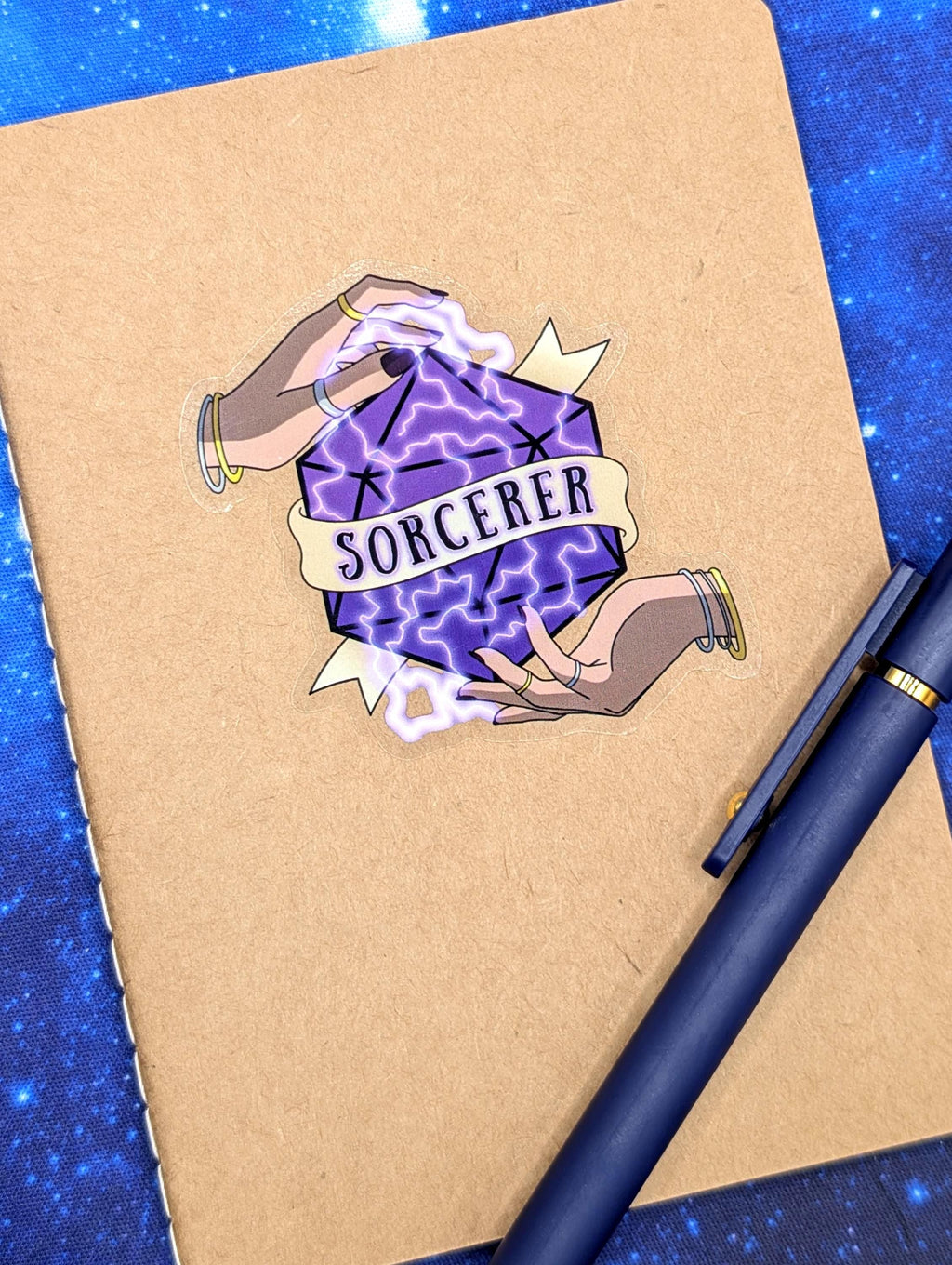 Sorcerer Dungeons and Dragons Inspired 2.5 Inch Clear Backing Waterproof Vinyl Sticker