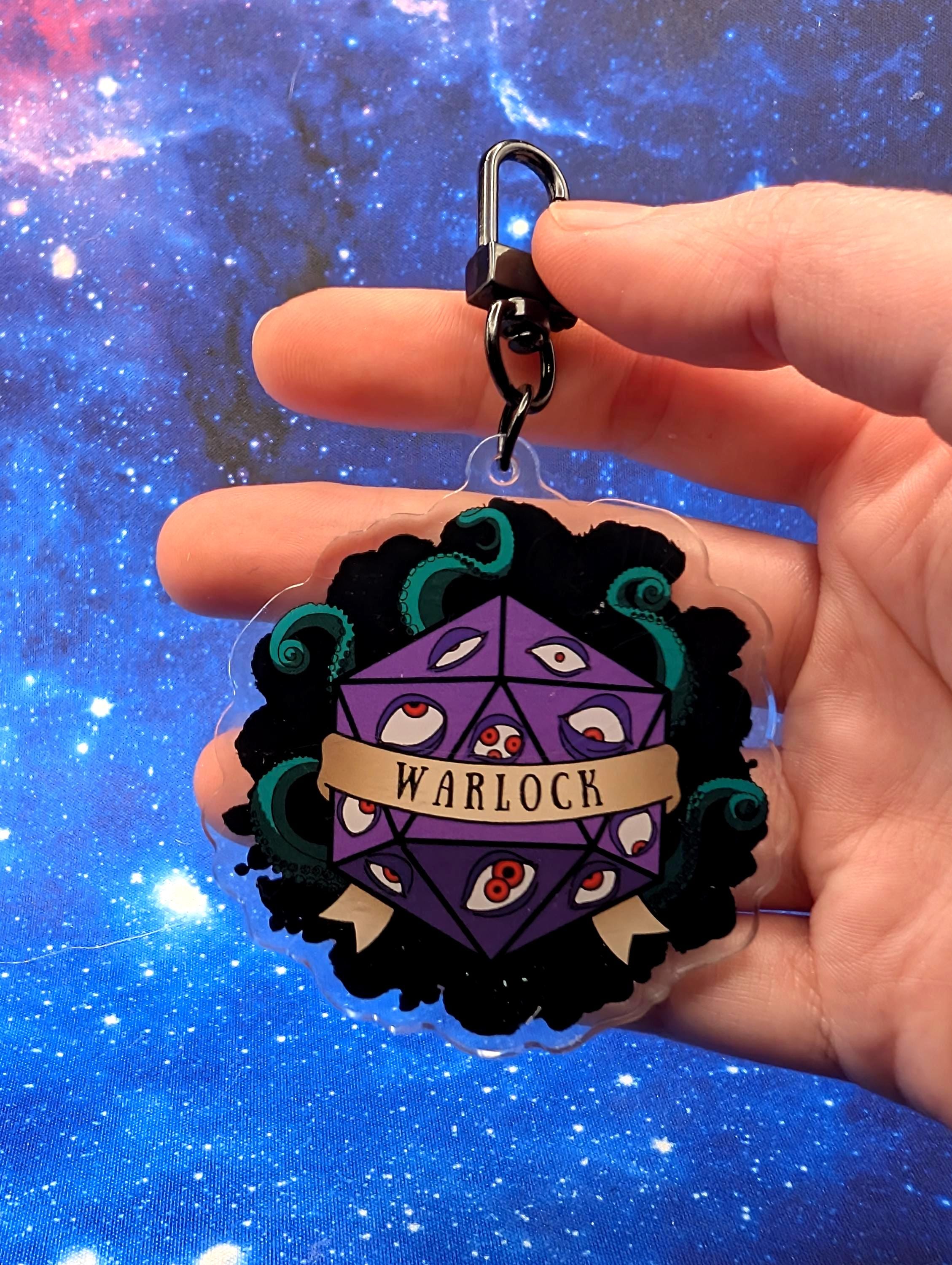 Warlock D&D Acrylic Class Keychain - Dungeons and Dragons Inspired Accessories