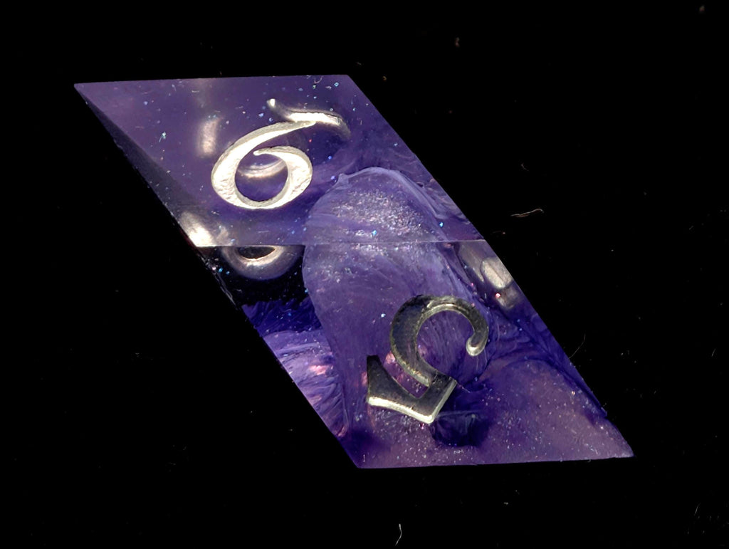 Purple Haze - Handmade Sharp Edge Resin D&D Dice Set