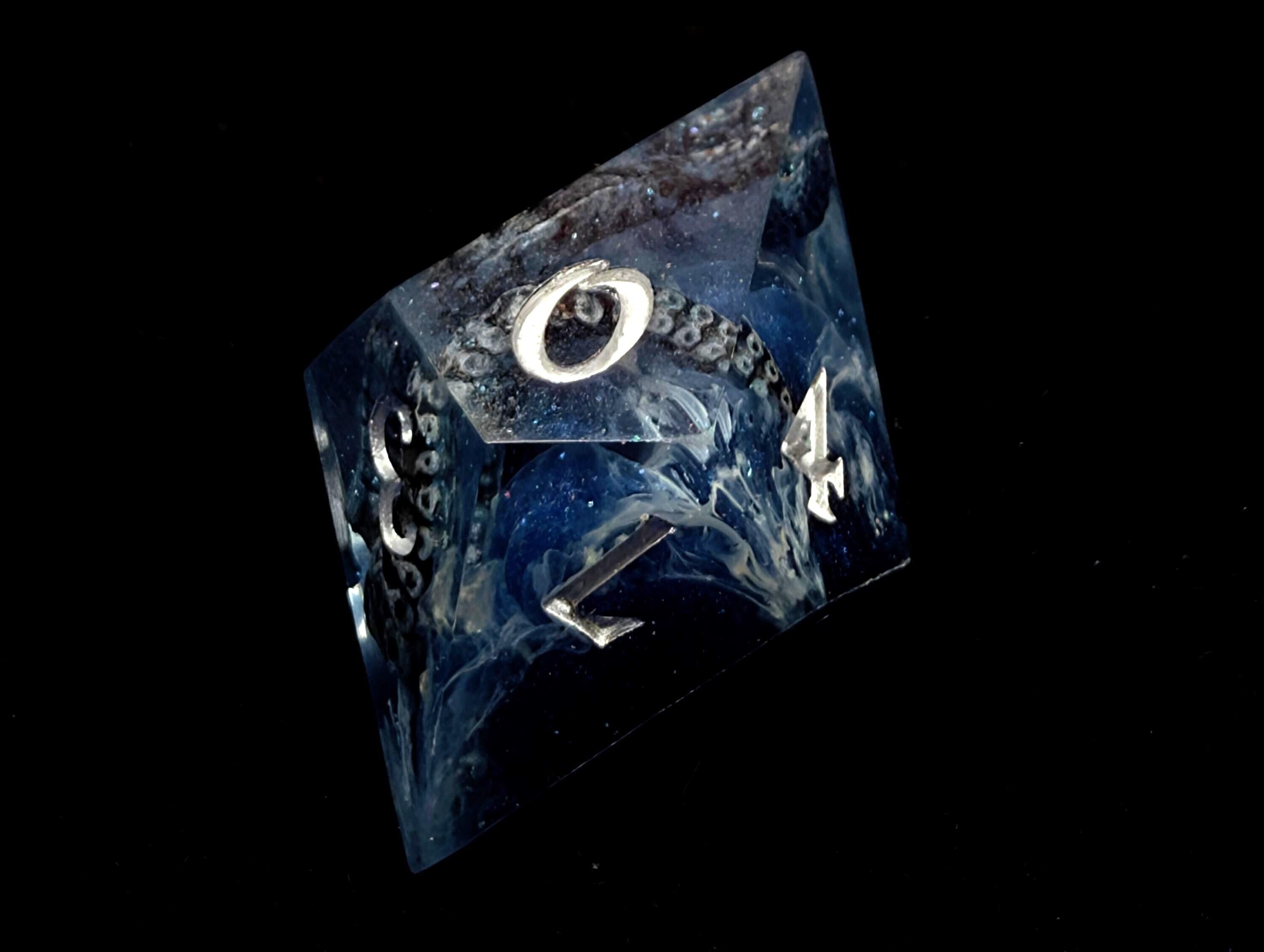 Wrath of the Kraken - Handmade Sharp Edge Resin D&D Dice Set