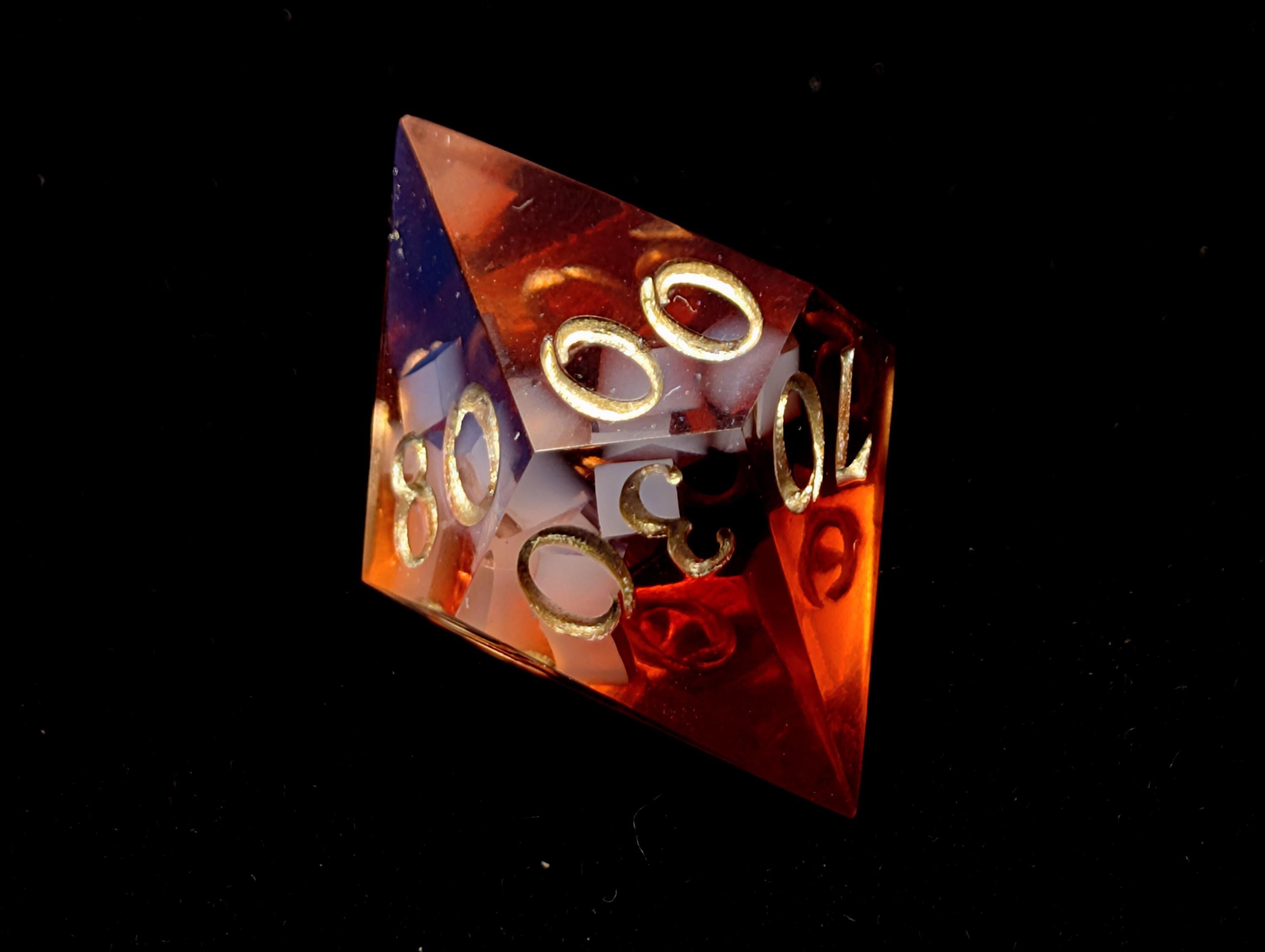 Iced Tea - Handmade Sharp Edge Resin D&D Dice Set