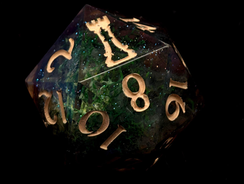 Druid Dreams - Handmade Sharp Edge Resin D&D Dice Set