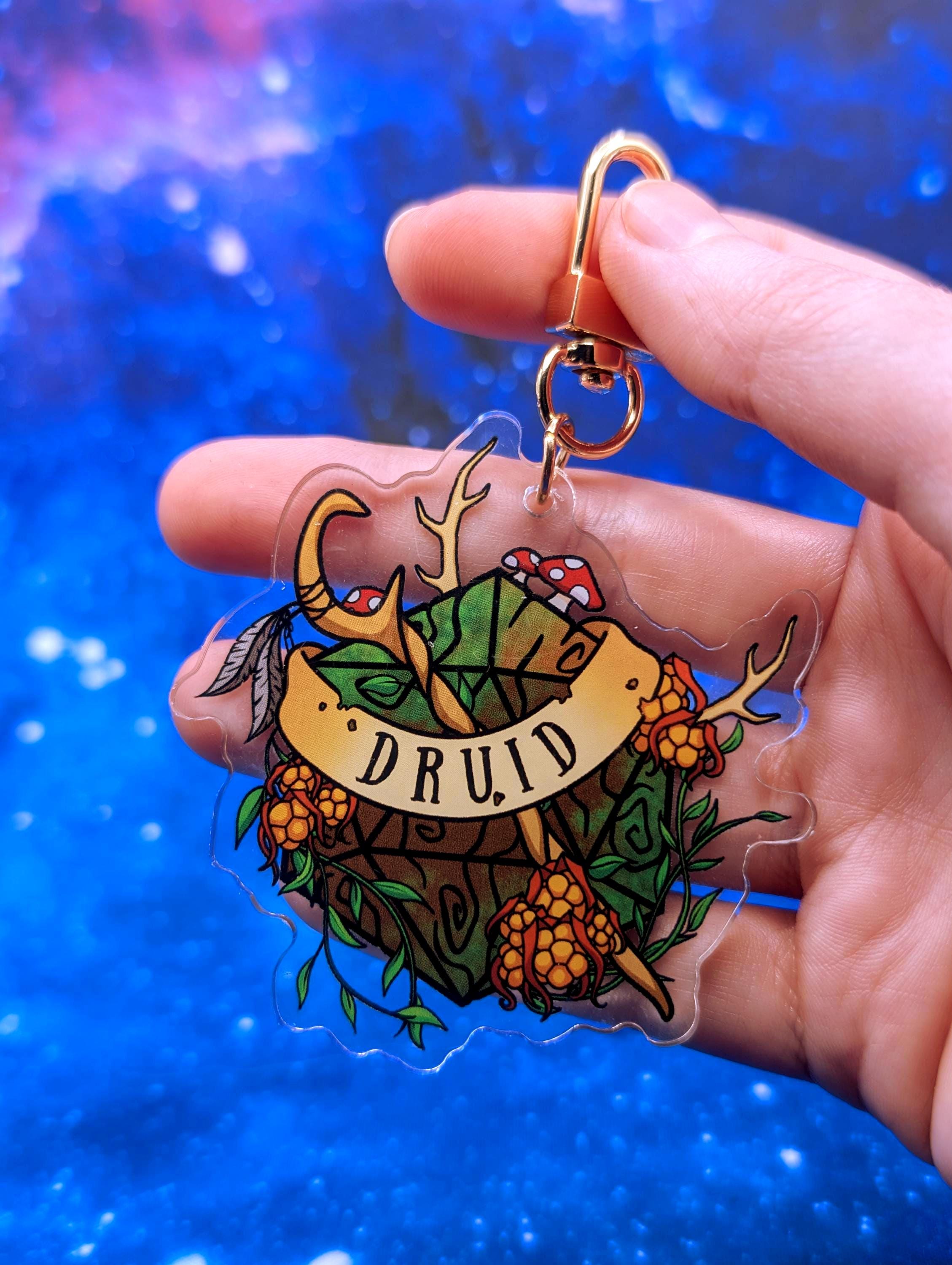 Druid D&D Acrylic Class Keychain - Dungeons and Dragons Inspired Accessories