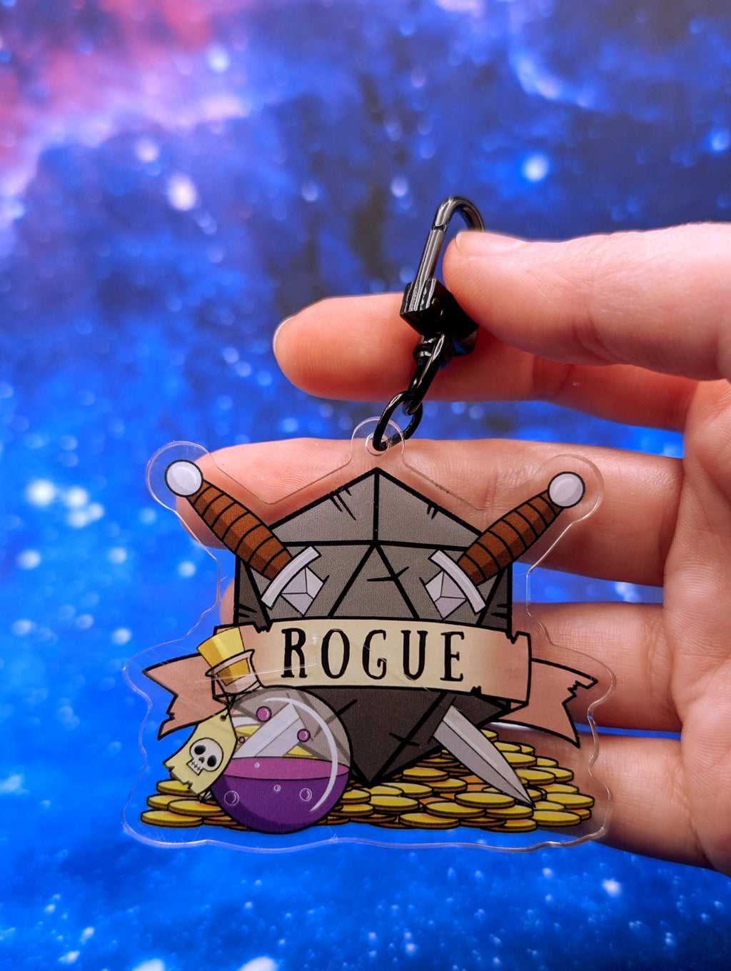 Rogue D&D Acrylic Class Keychain - Dungeons and Dragons Inspired Accessories
