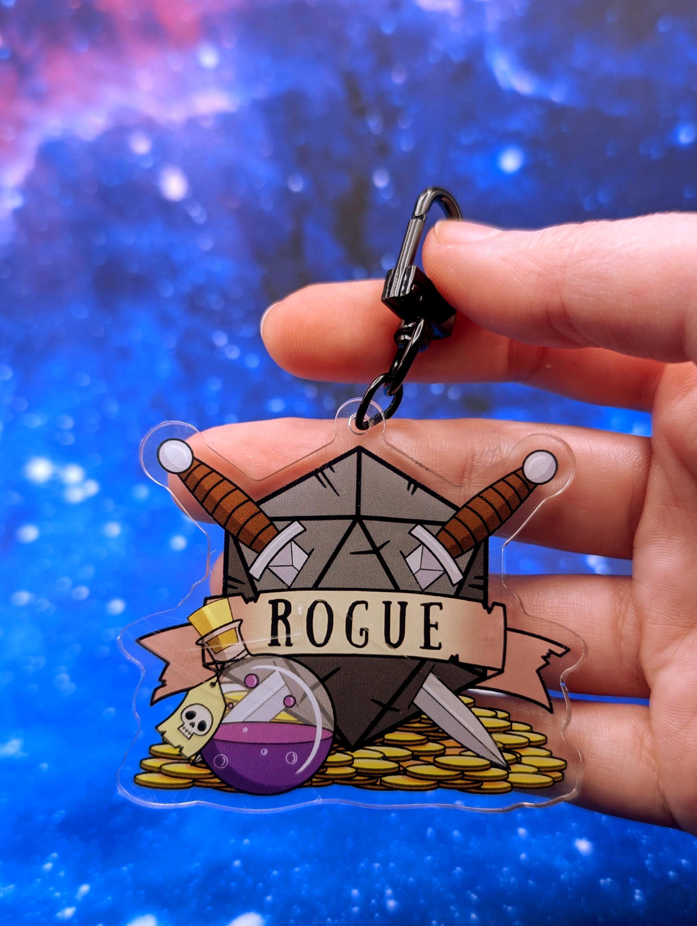 Rogue D&D Acrylic Class Keychain - Dungeons and Dragons Inspired Accessories