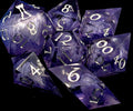 Purple Haze - Handmade Sharp Edge Resin D&D Dice Set