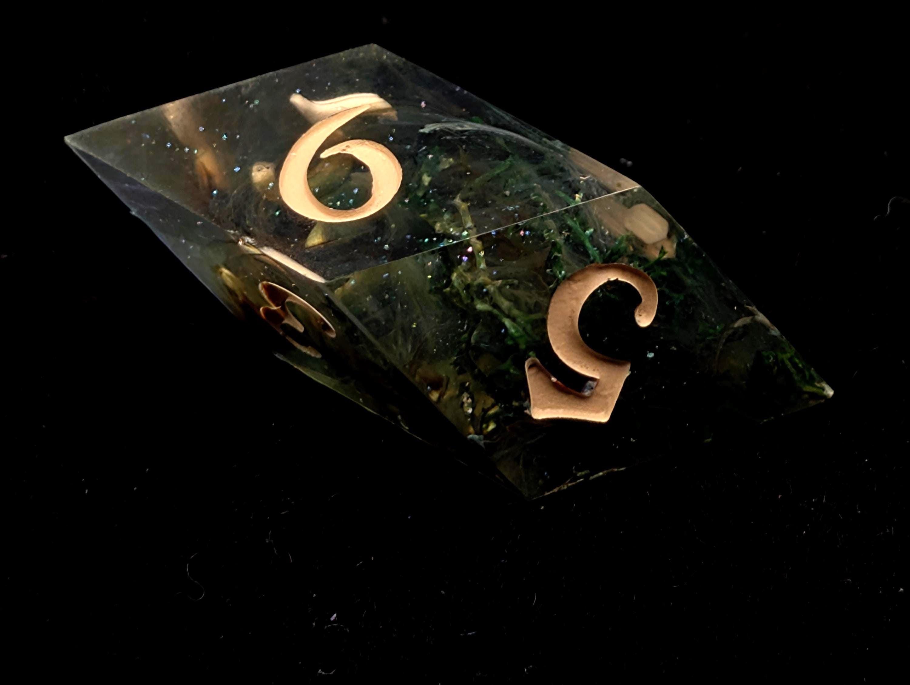 Druid Dreams - Handmade Sharp Edge Resin D&D Dice Set