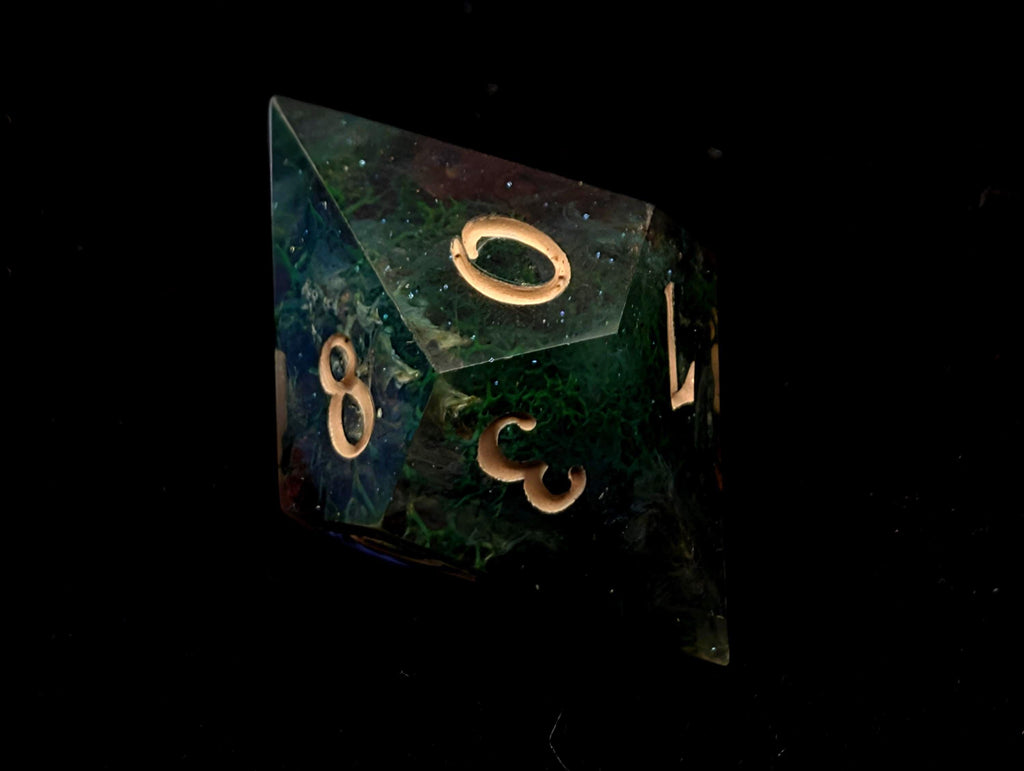 Druid Dreams - Handmade Sharp Edge Resin D&D Dice Set