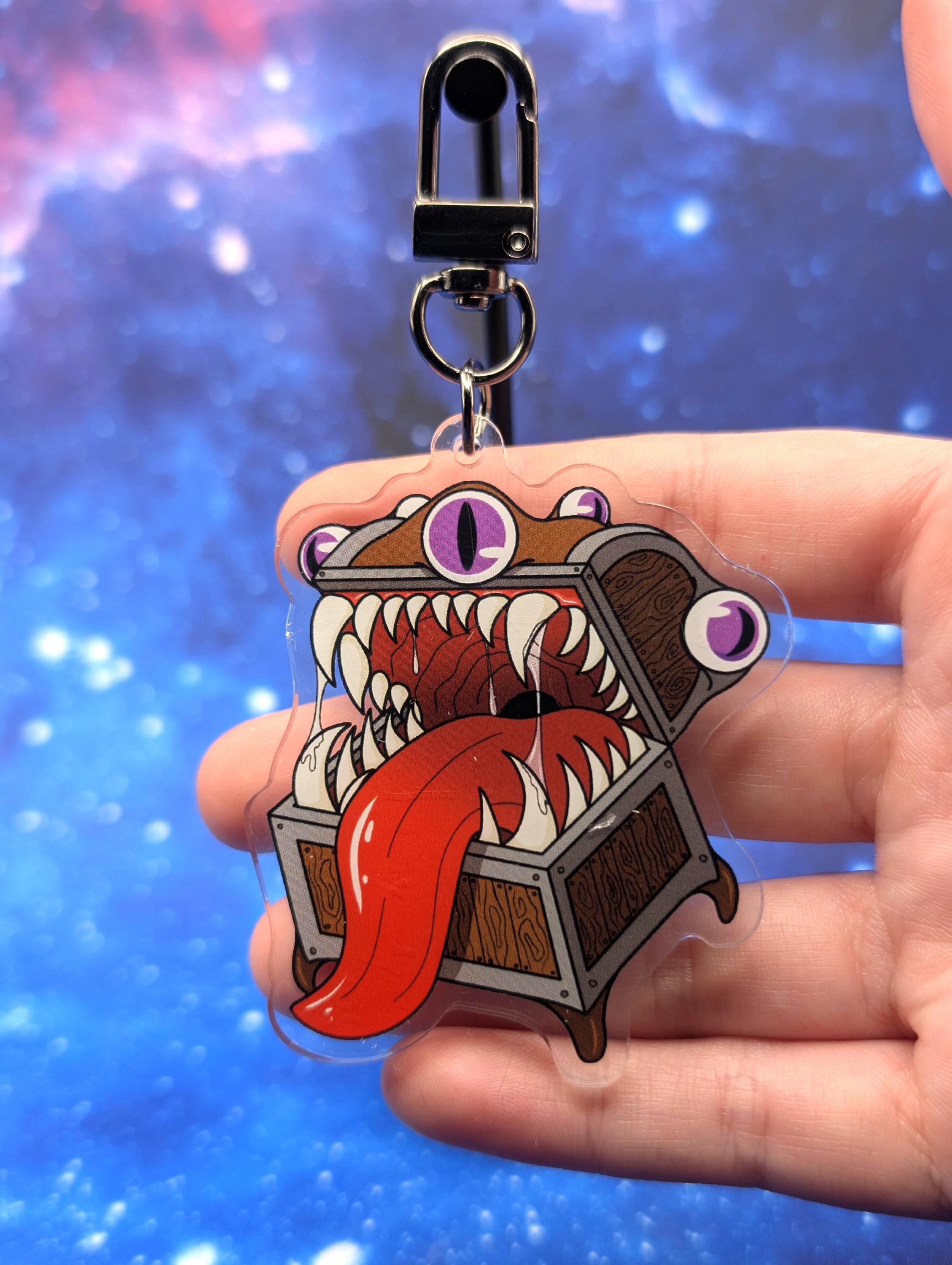 Mub the Mimic D&D Acrylic Keychain - Dungeons and Dragons Inspired Accessories