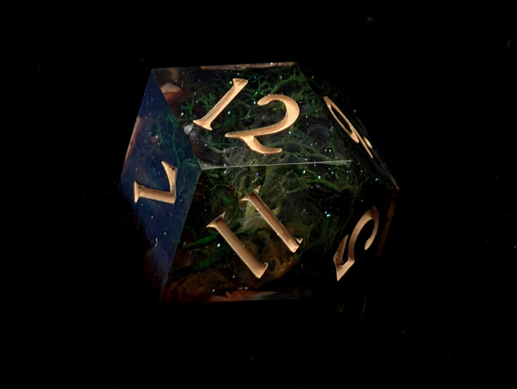 Druid Dreams - Handmade Sharp Edge Resin D&D Dice Set