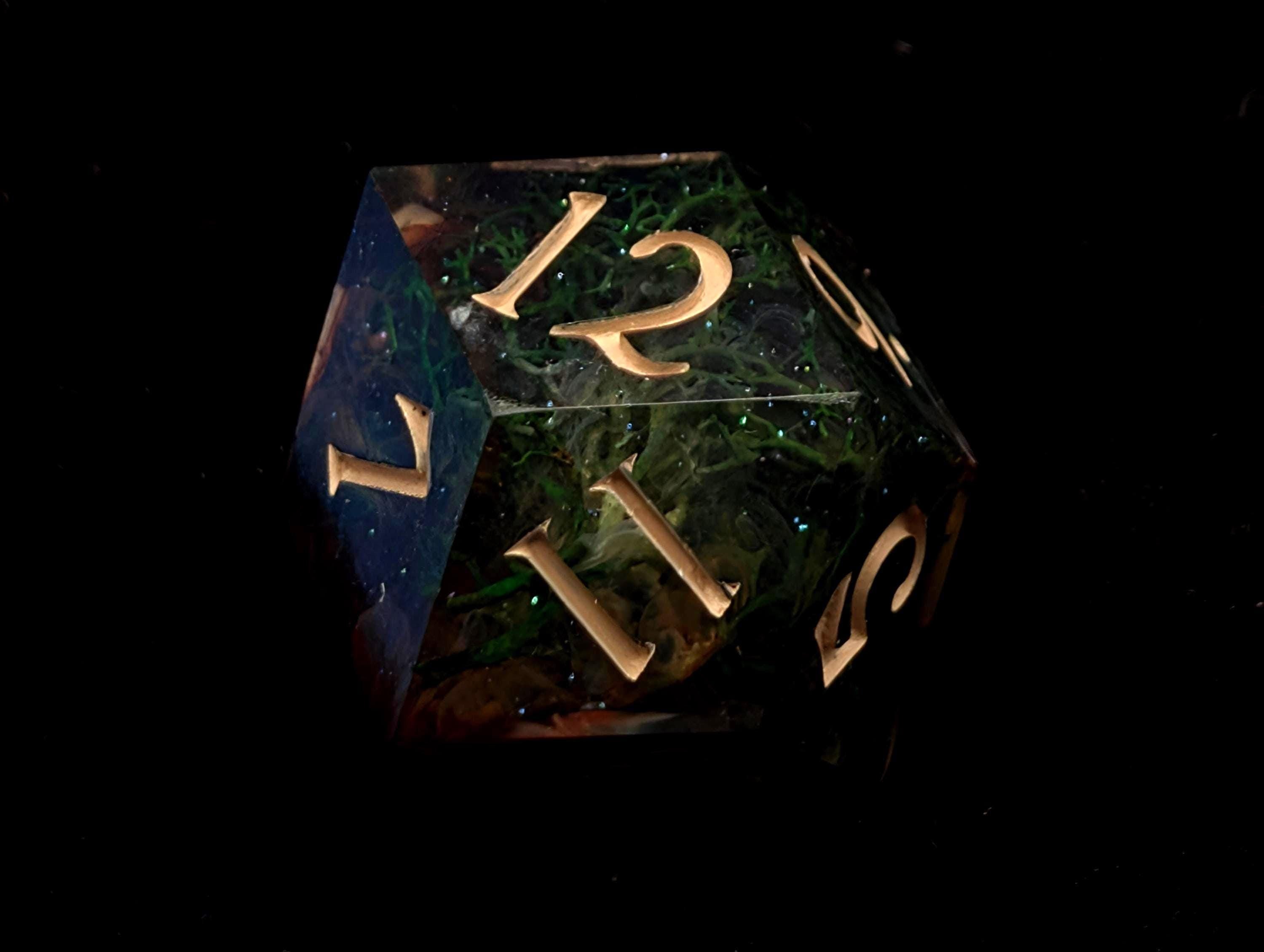 Druid Dreams - Handmade Sharp Edge Resin D&D Dice Set