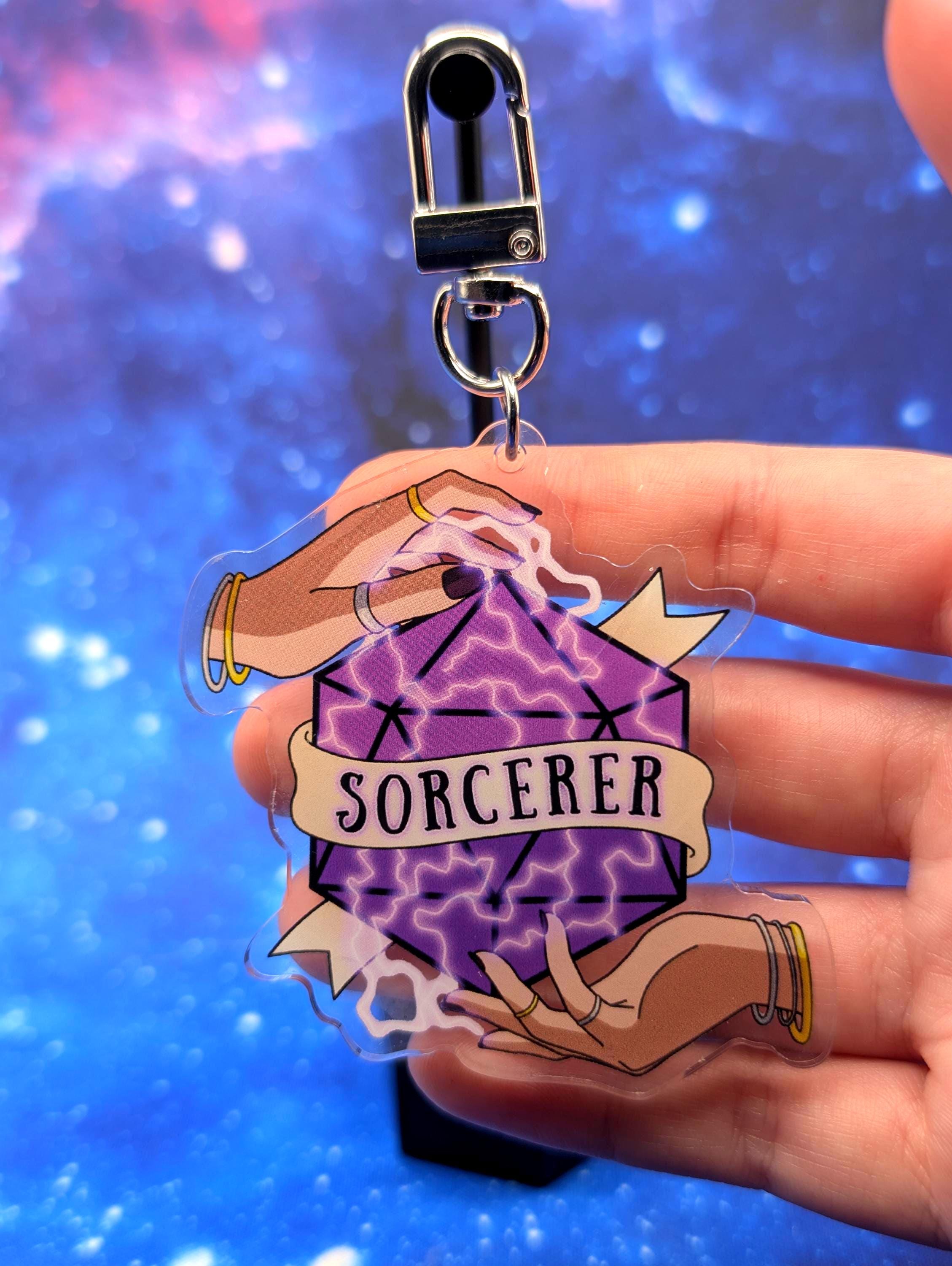 Sorcerer D&D Acrylic Class Keychain - Dungeons and Dragons Inspired Accessories