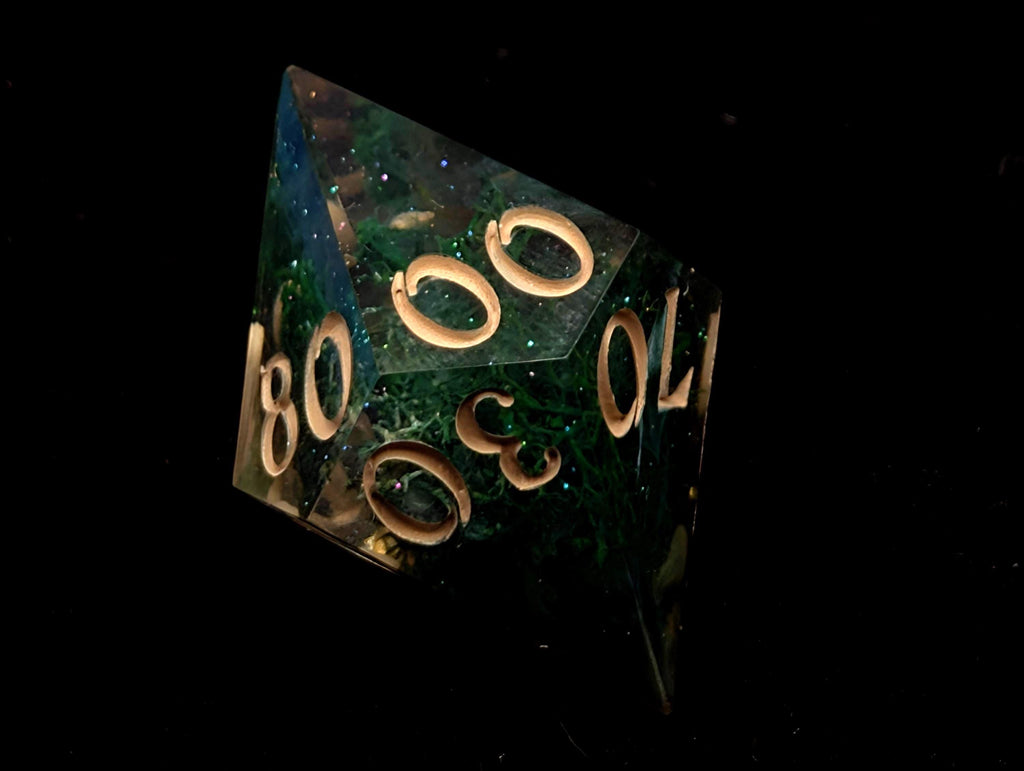 Druid Dreams - Handmade Sharp Edge Resin D&D Dice Set