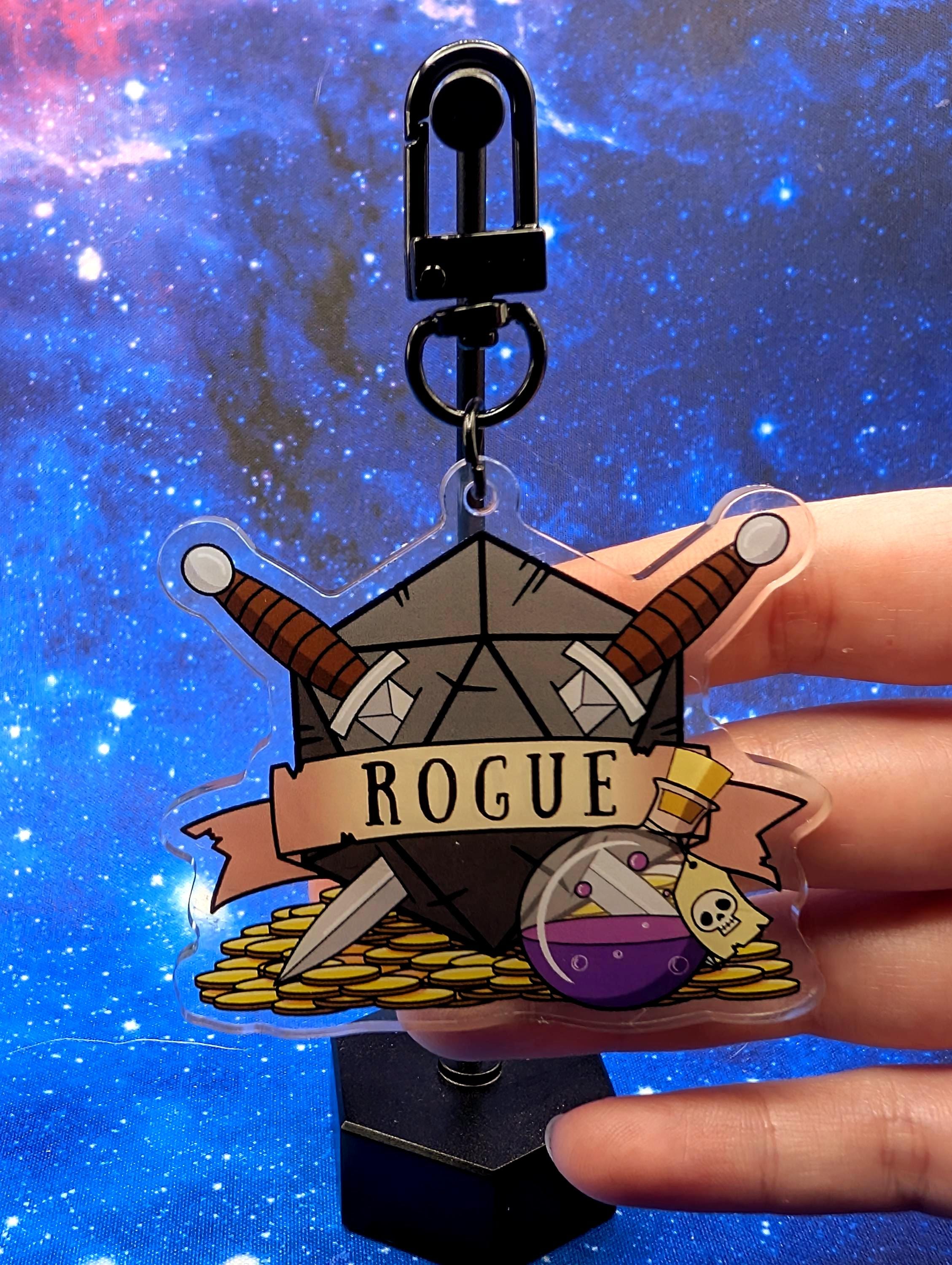 Rogue D&D Acrylic Class Keychain - Dungeons and Dragons Inspired Accessories