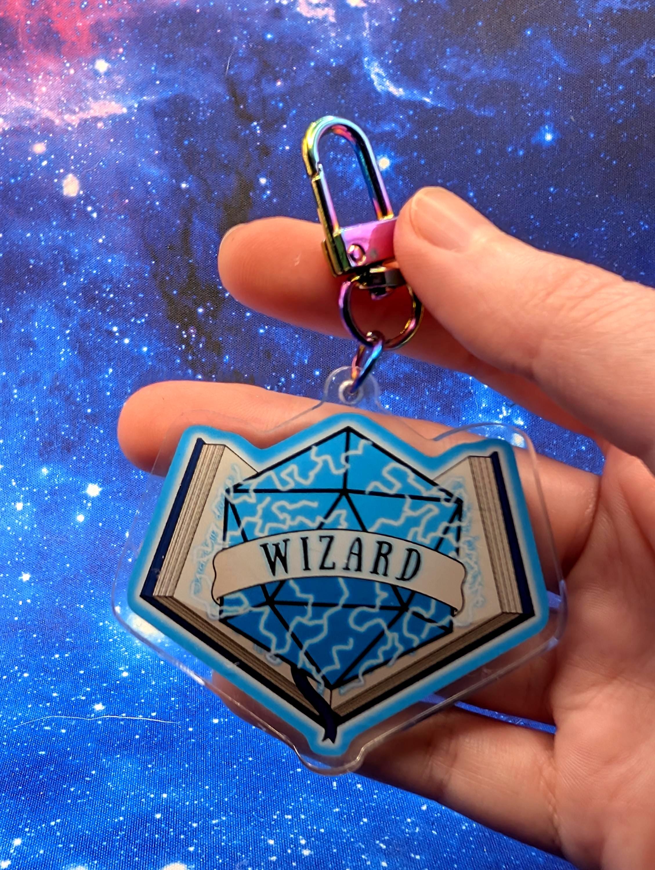 Wizard D&D Acrylic Class Keychain - Dungeons and Dragons Inspired Accessories