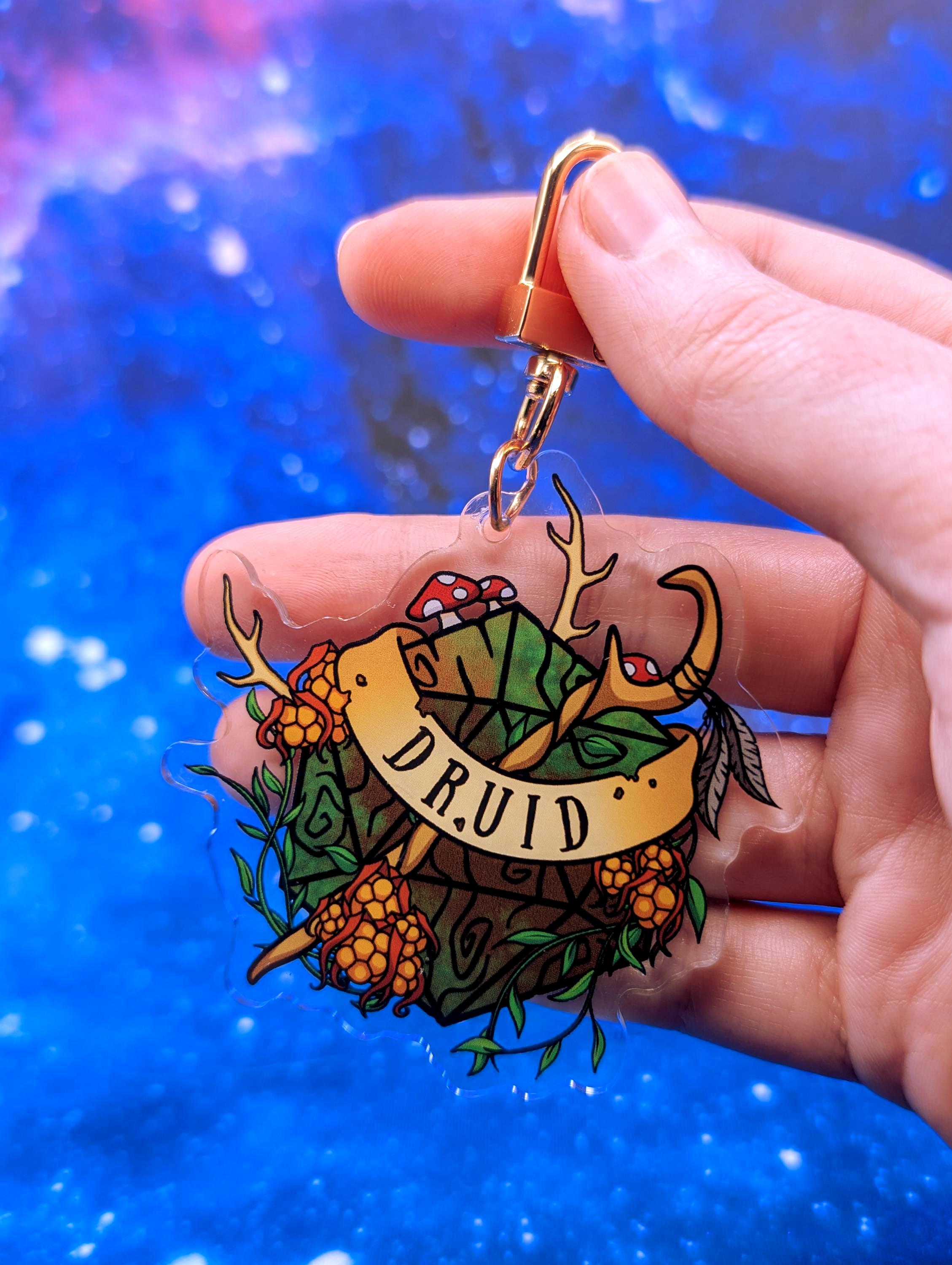 Druid D&D Acrylic Class Keychain - Dungeons and Dragons Inspired Accessories