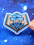 Wizard Dungeons and Dragons Inspired 2.5 Inch Clear Backing Waterproof Vinyl Sticker