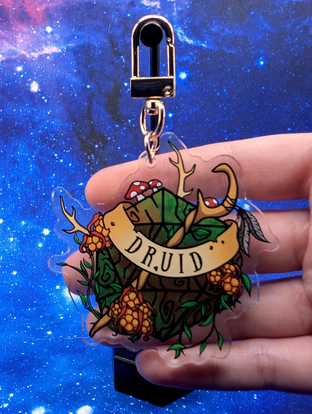Druid D&D Acrylic Class Keychain - Dungeons and Dragons Inspired Accessories