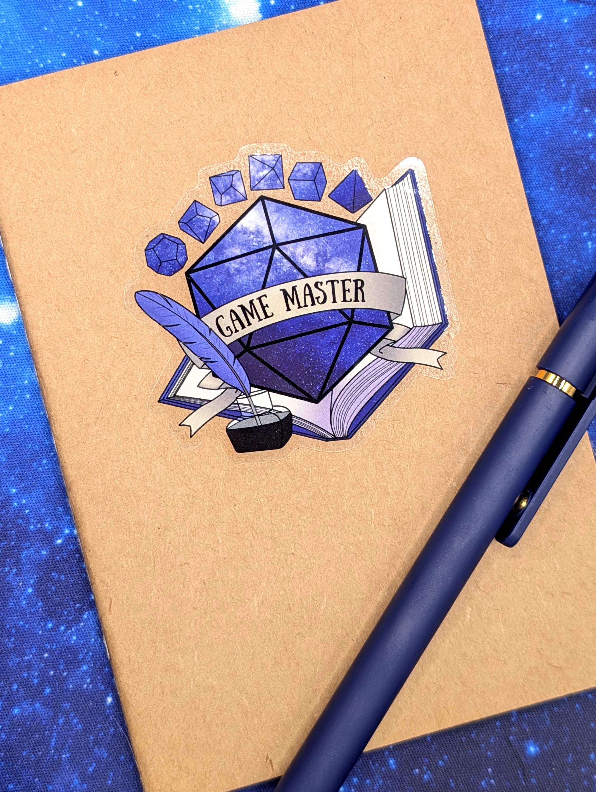 Game Master Dungeons and Dragons Inspired 2.5 Inch Clear Backing Waterproof Vinyl Sticker