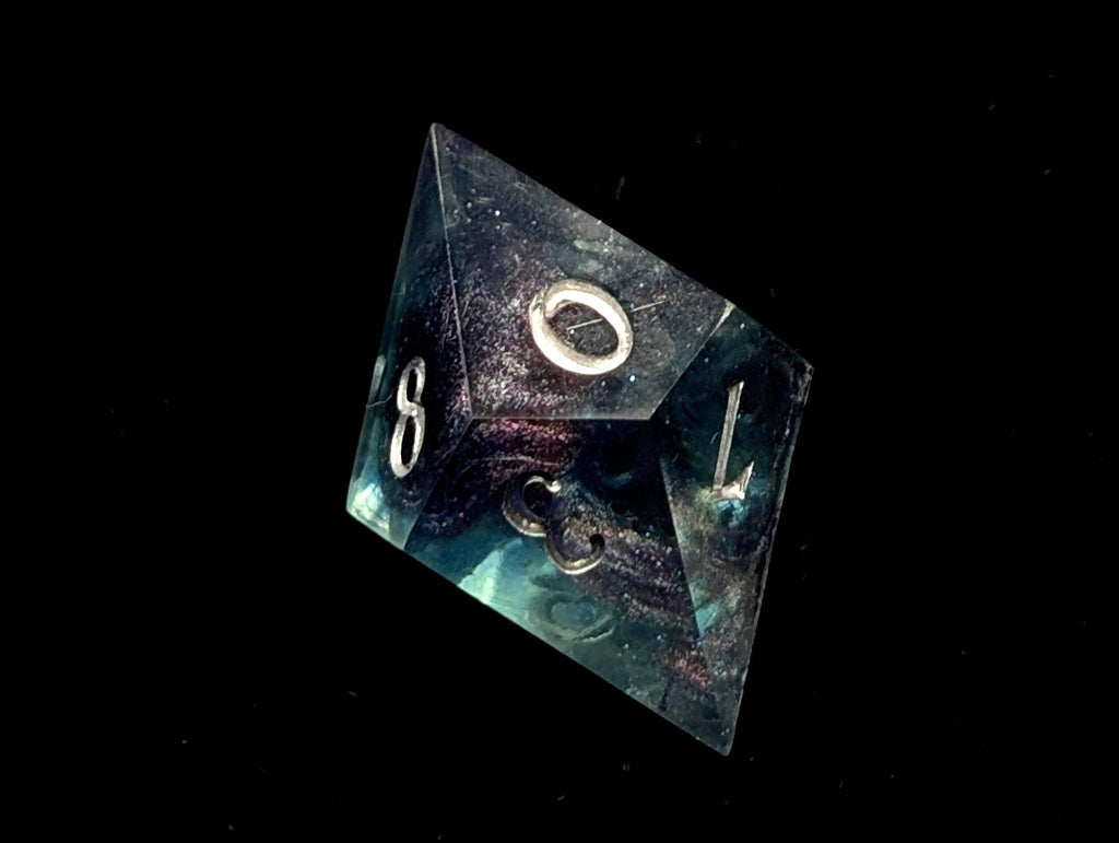 Deep Space - Handmade Sharp Edge Resin D&D Dice Set