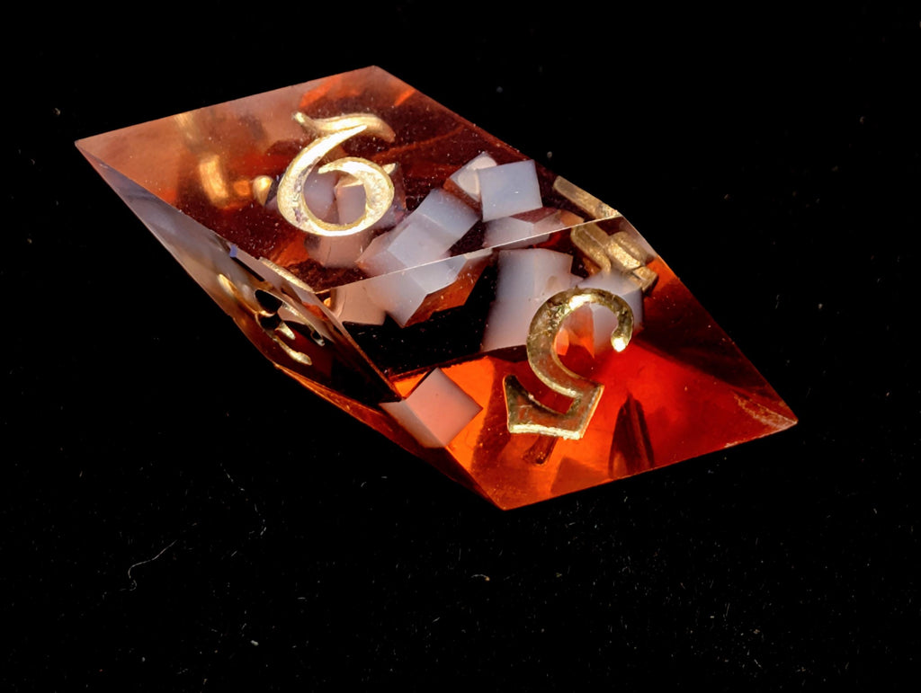 Iced Tea - Handmade Sharp Edge Resin D&D Dice Set