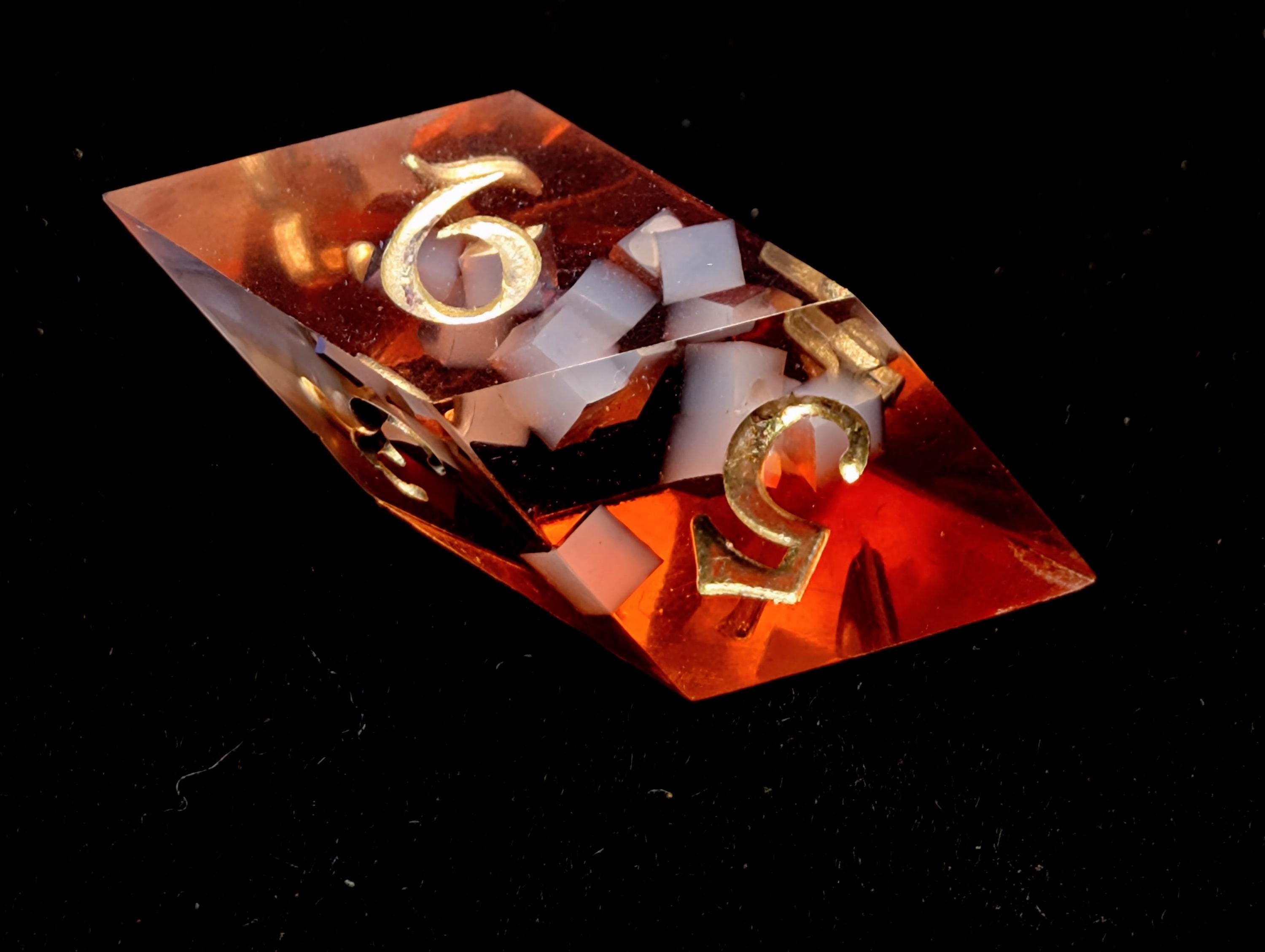 Iced Tea - Handmade Sharp Edge Resin D&D Dice Set