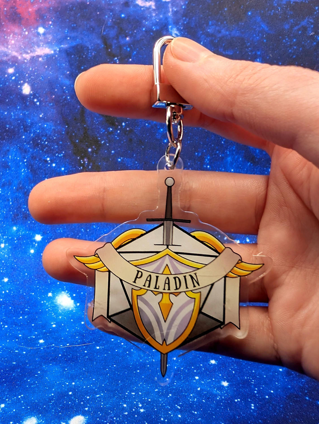 Paladin D&D Acrylic Class Keychain - Dungeons and Dragons Inspired Accessories