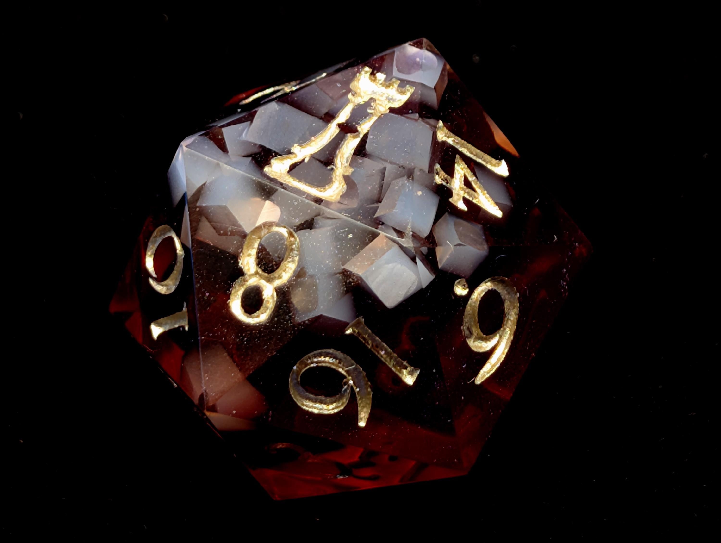 Iced Tea - Handmade Sharp Edge Resin D&D Dice Set