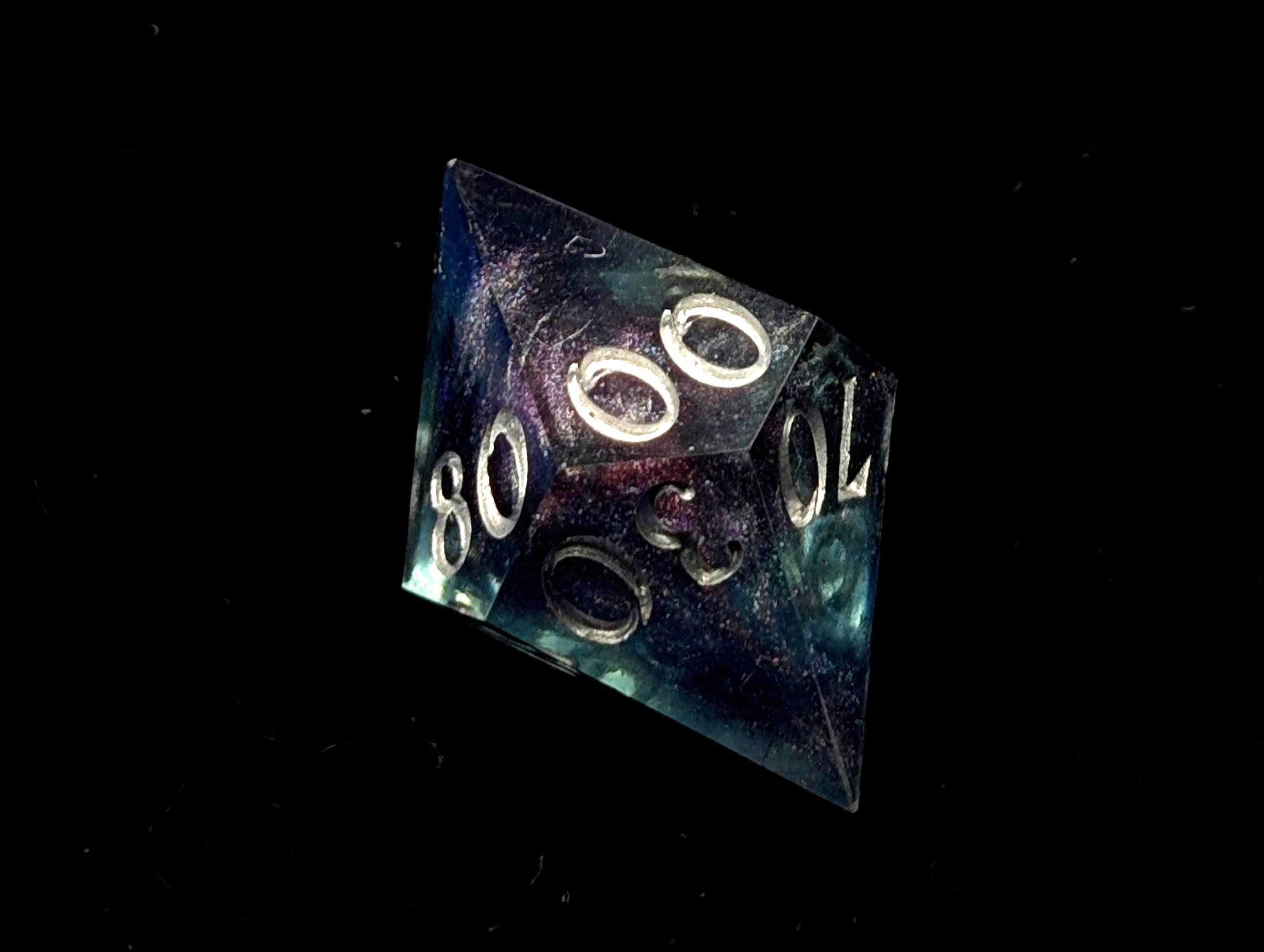 Deep Space - Handmade Sharp Edge Resin D&D Dice Set