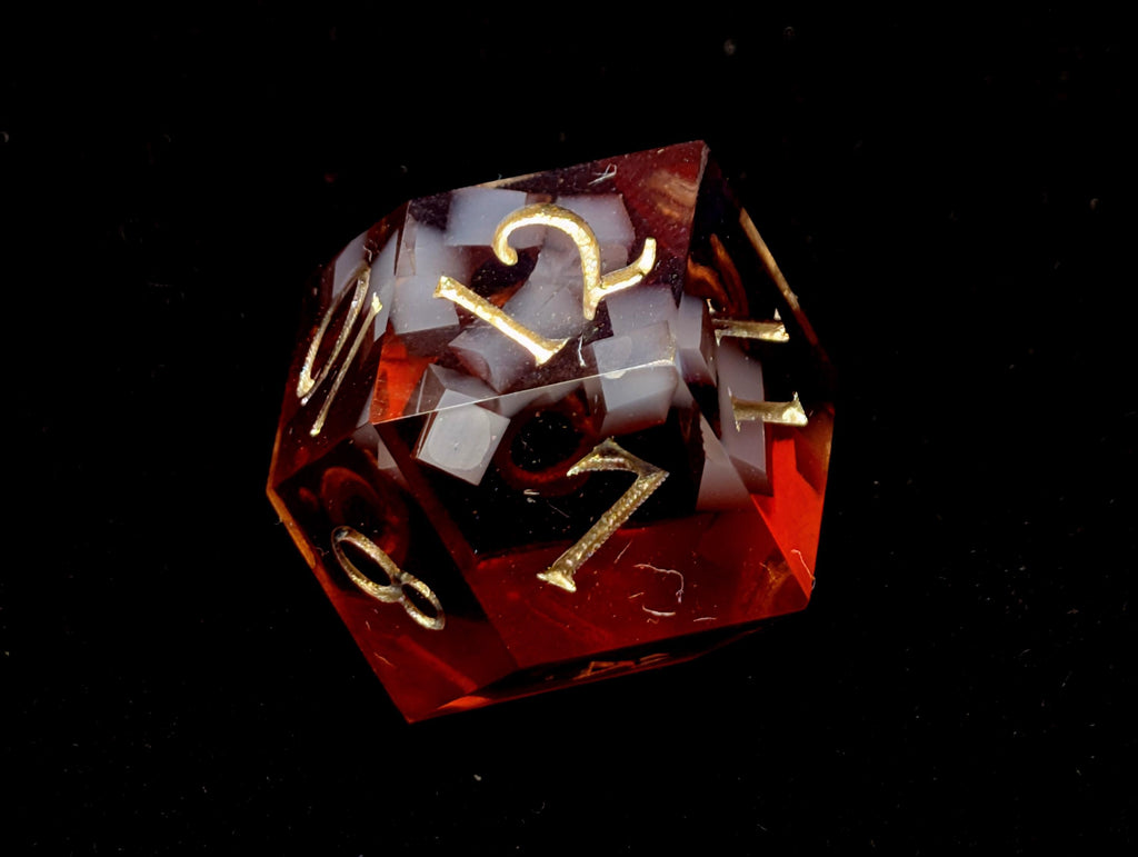 Iced Tea - Handmade Sharp Edge Resin D&D Dice Set