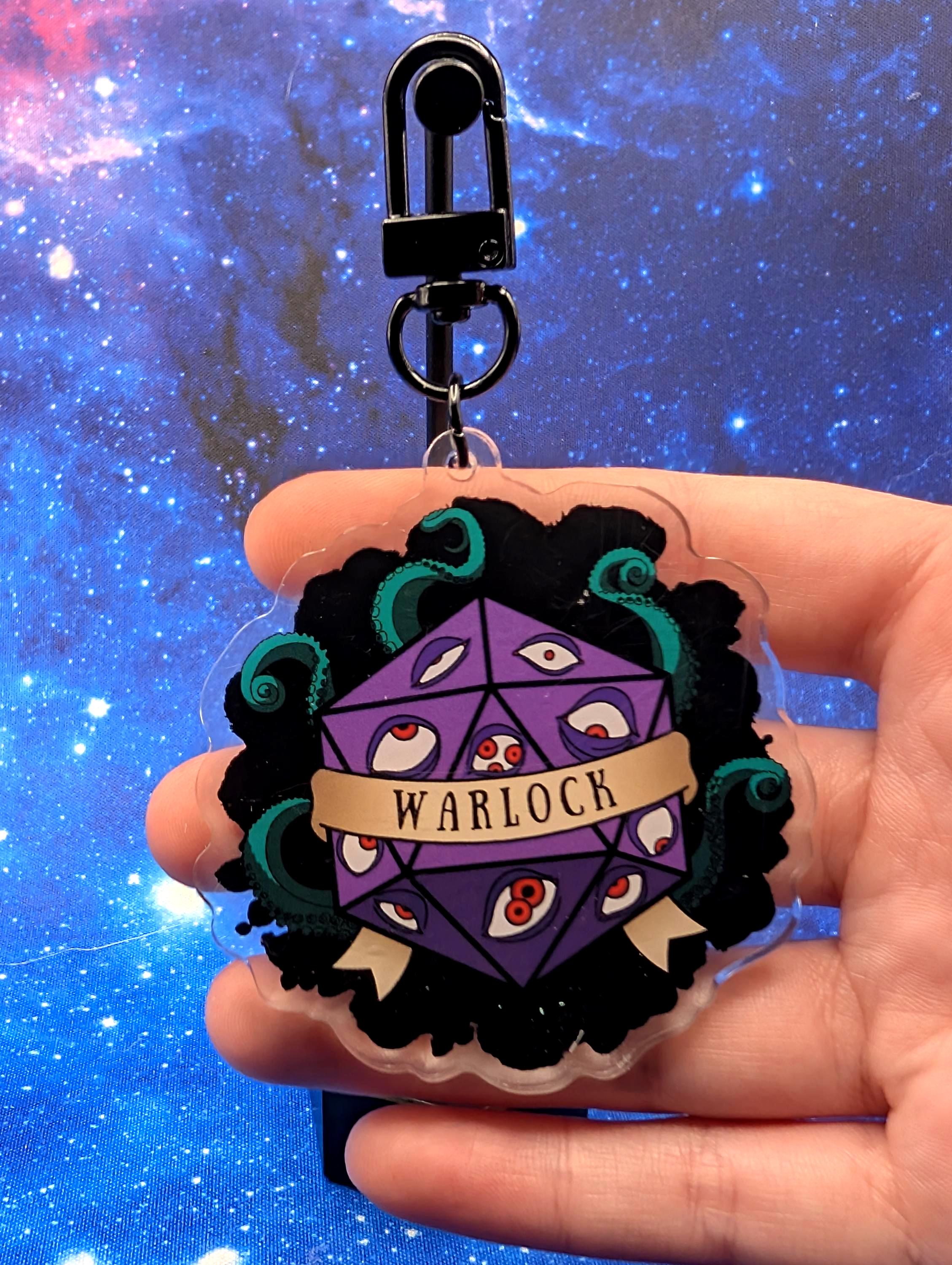 Warlock D&D Acrylic Class Keychain - Dungeons and Dragons Inspired Accessories