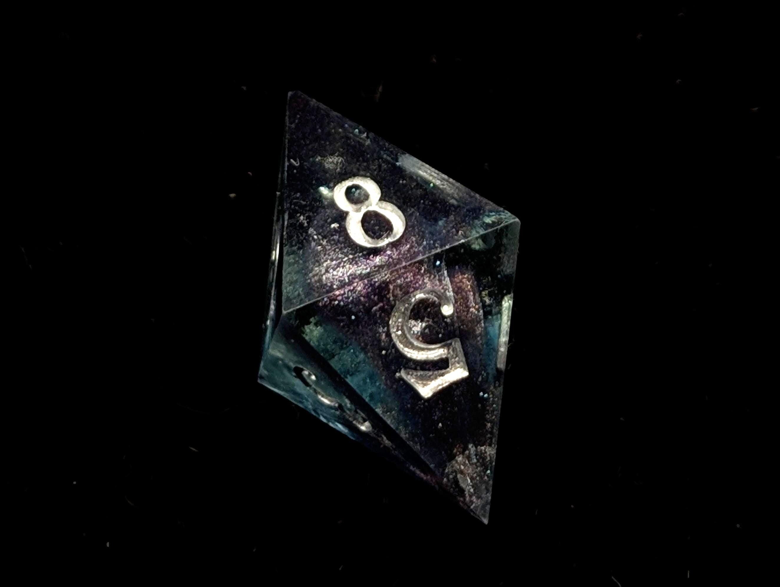 Deep Space - Handmade Sharp Edge Resin D&D Dice Set