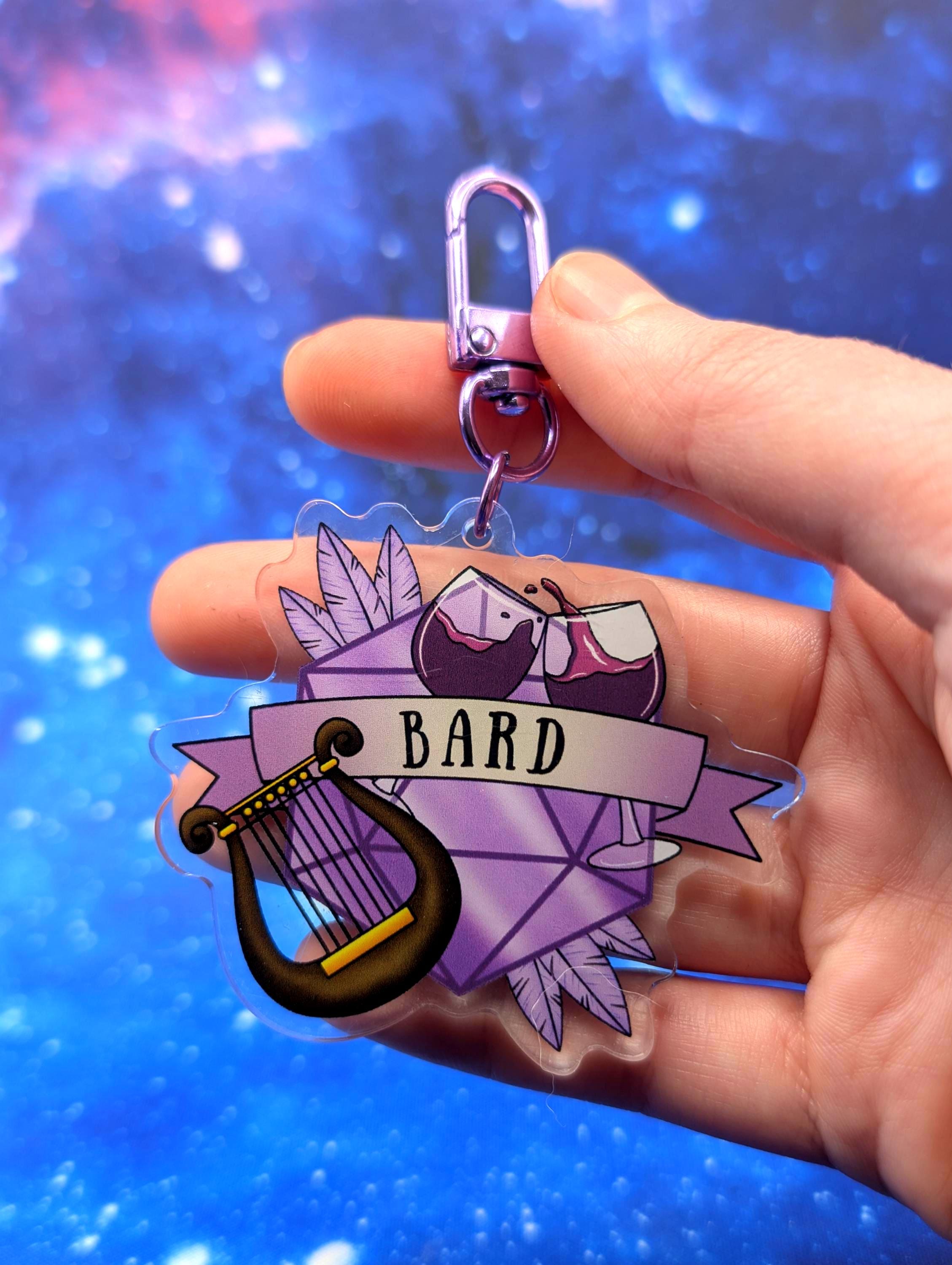 Bard D&D Acrylic Class Keychain - Dungeons and Dragons Inspired Accessories