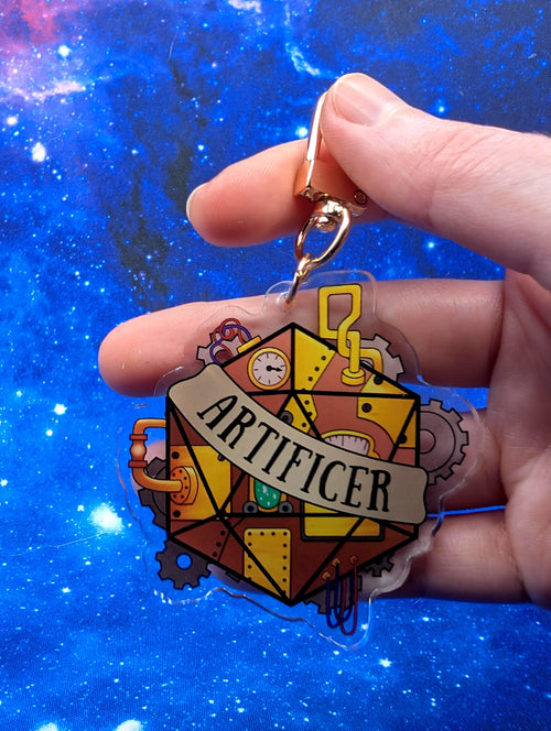 Artificer D&D Acrylic Class Keychain - Dungeons and Dragons Inspired Accessories