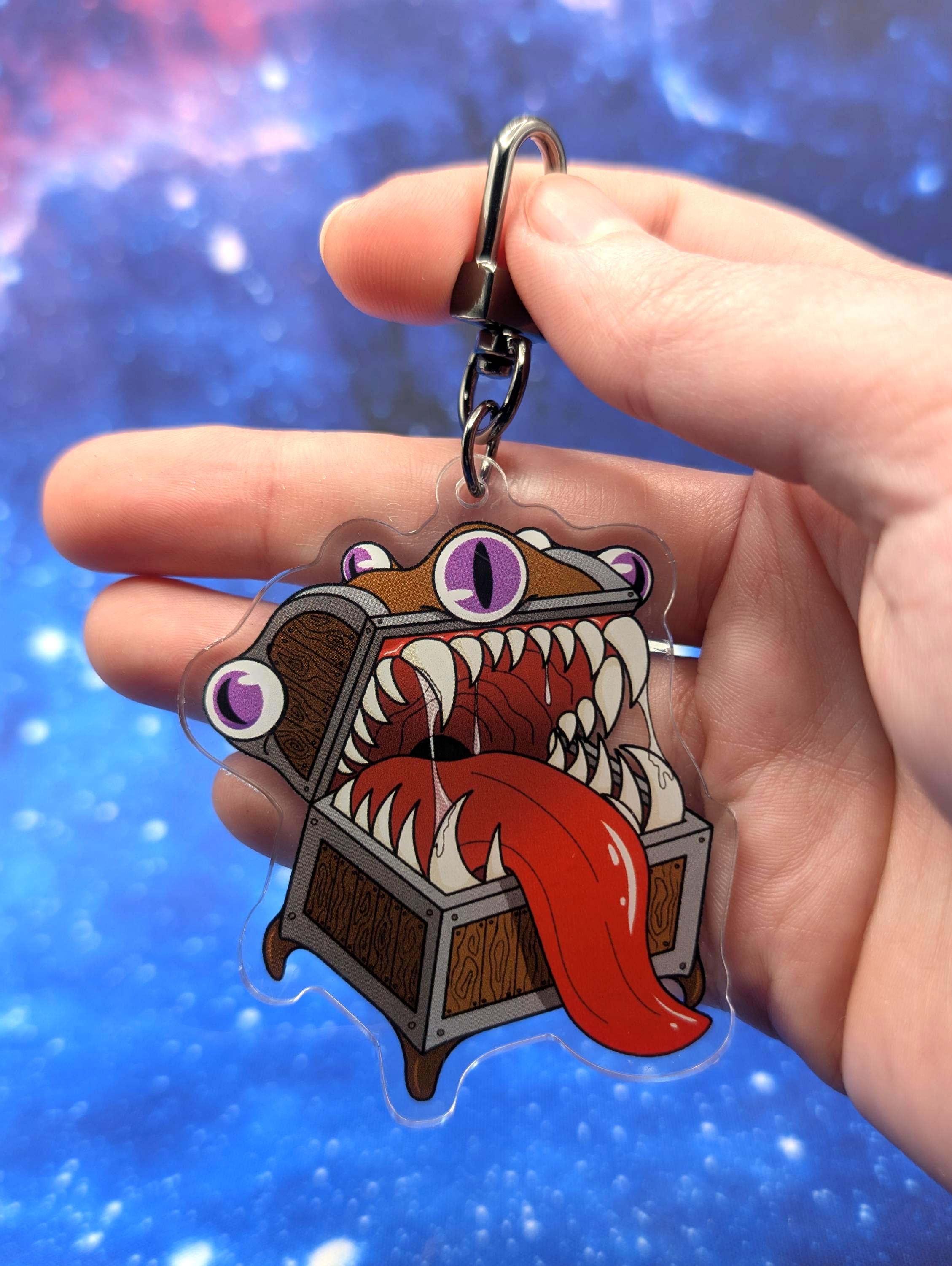 Mub the Mimic D&D Acrylic Keychain - Dungeons and Dragons Inspired Accessories