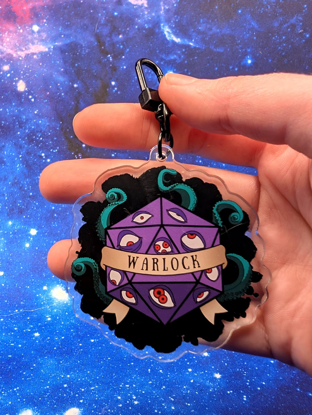 Warlock D&D Acrylic Class Keychain - Dungeons and Dragons Inspired Accessories