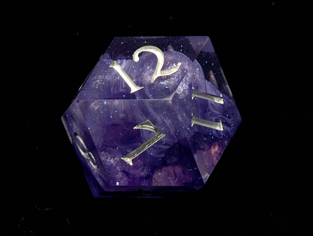 Purple Haze - Handmade Sharp Edge Resin D&D Dice Set