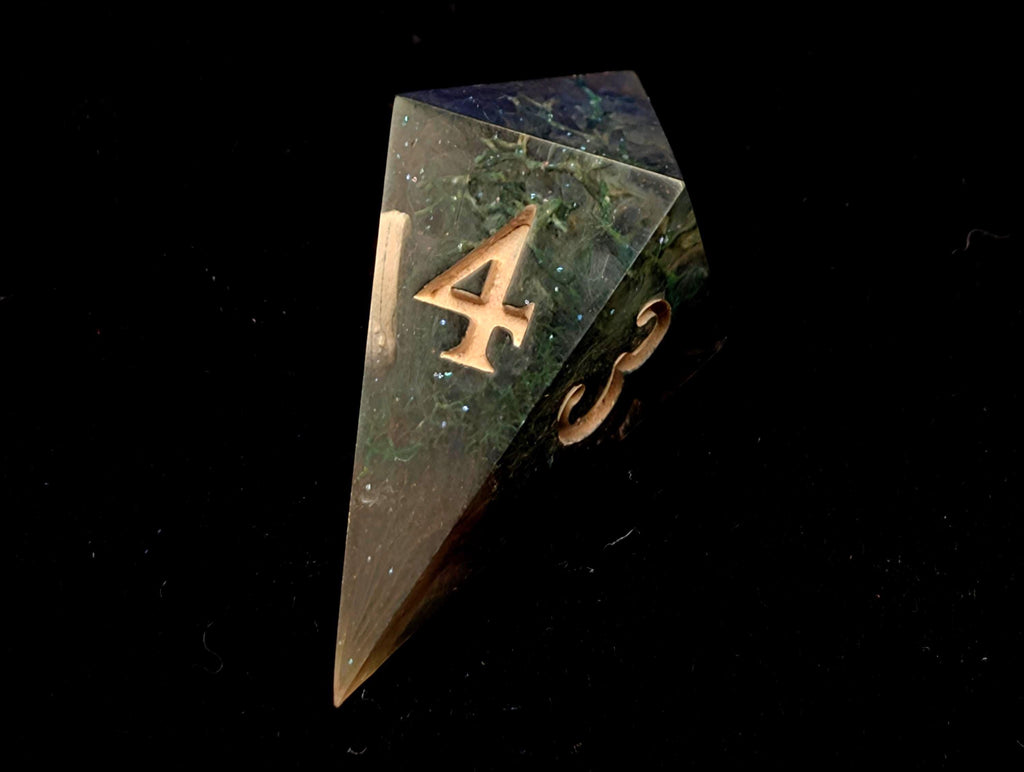 Druid Dreams - Handmade Sharp Edge Resin D&D Dice Set