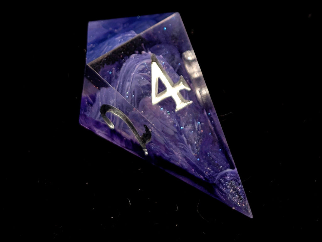 Purple Haze - Handmade Sharp Edge Resin D&D Dice Set