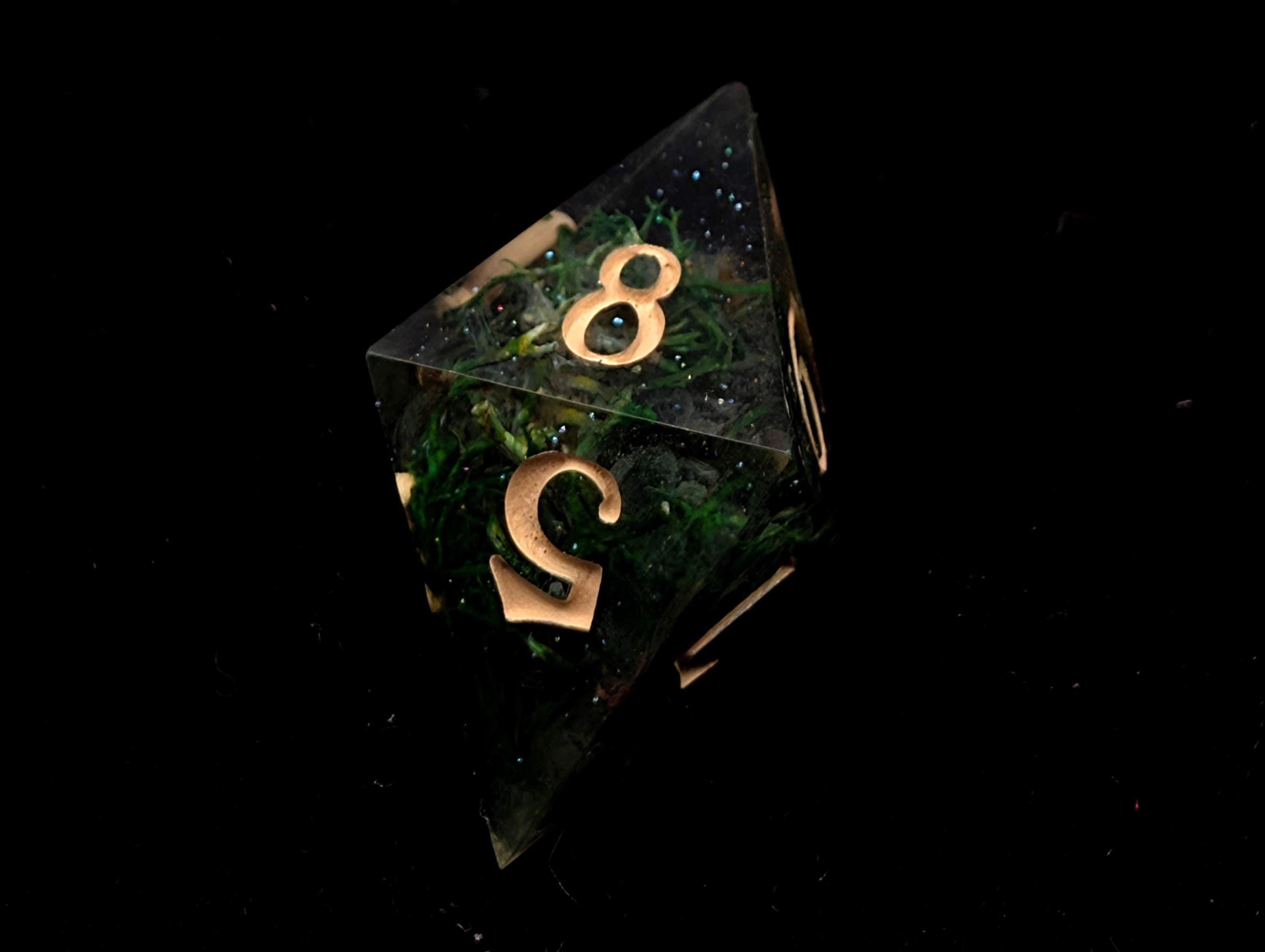Druid Dreams - Handmade Sharp Edge Resin D&D Dice Set