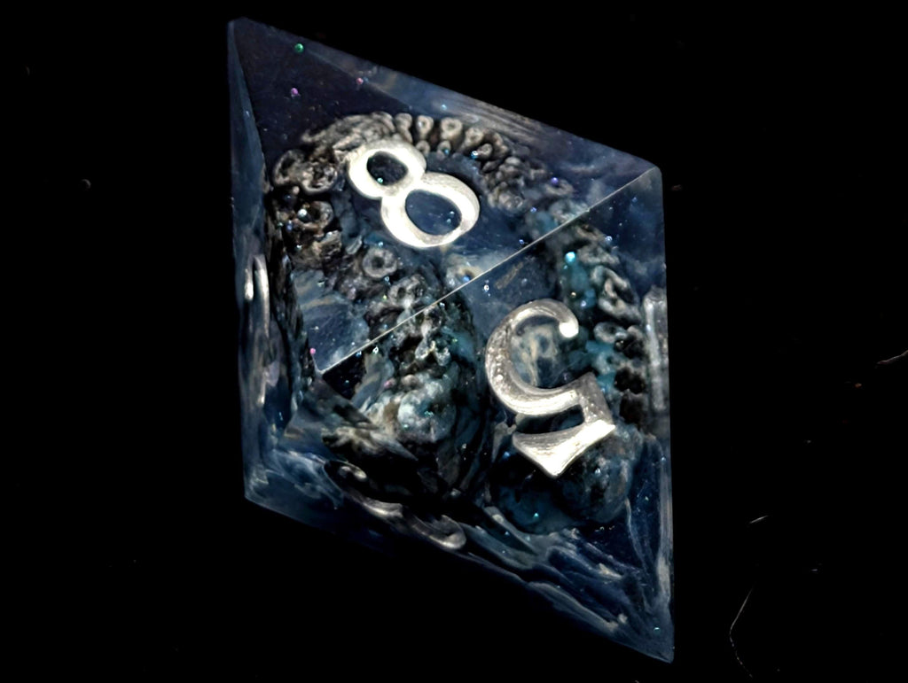 Wrath of the Kraken - Handmade Sharp Edge Resin D&D Dice Set