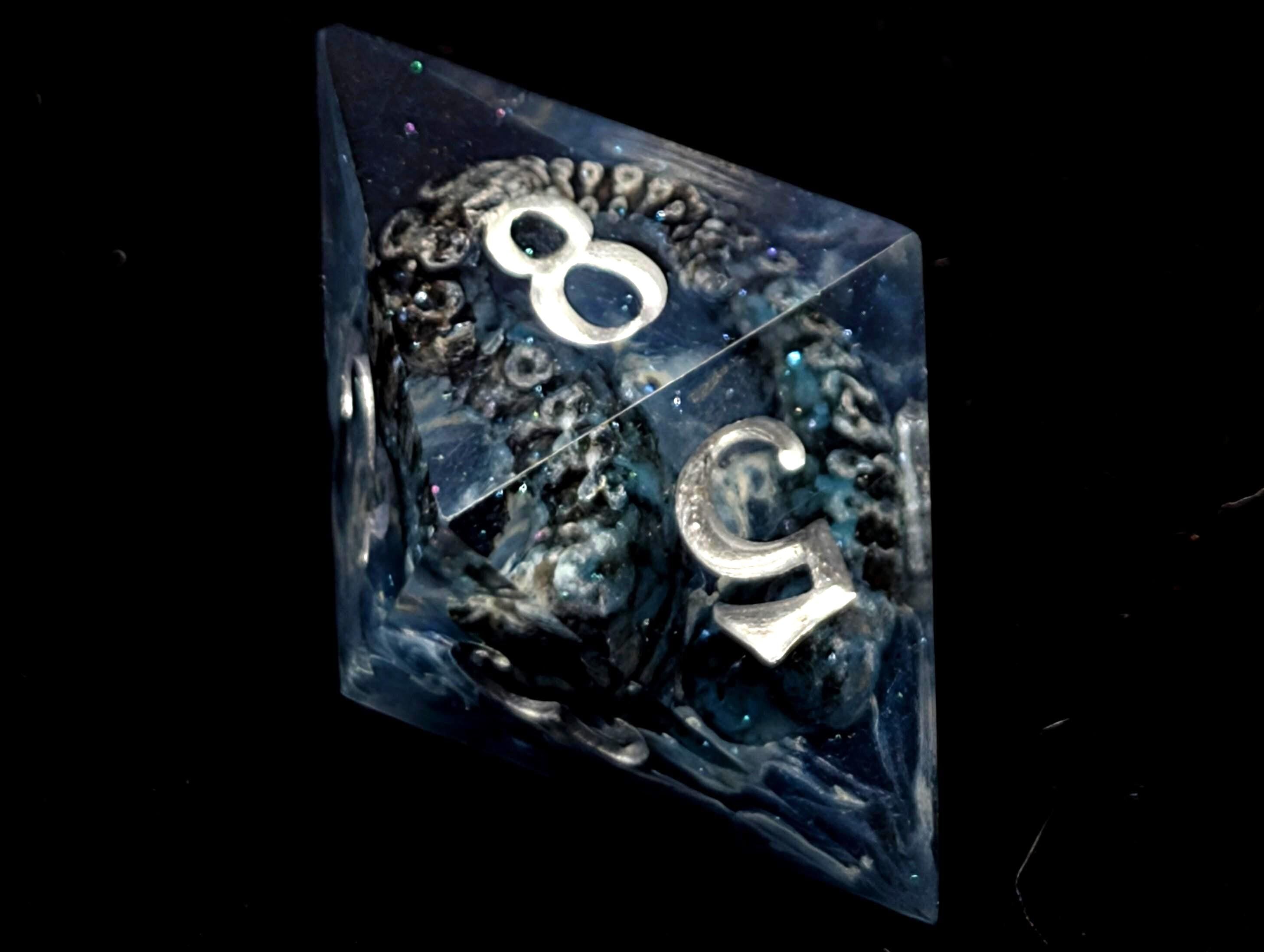Wrath of the Kraken - Handmade Sharp Edge Resin D&D Dice Set