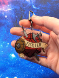 Fighter D&D Acrylic Class Keychain - Dungeons and Dragons Inspired Accessories