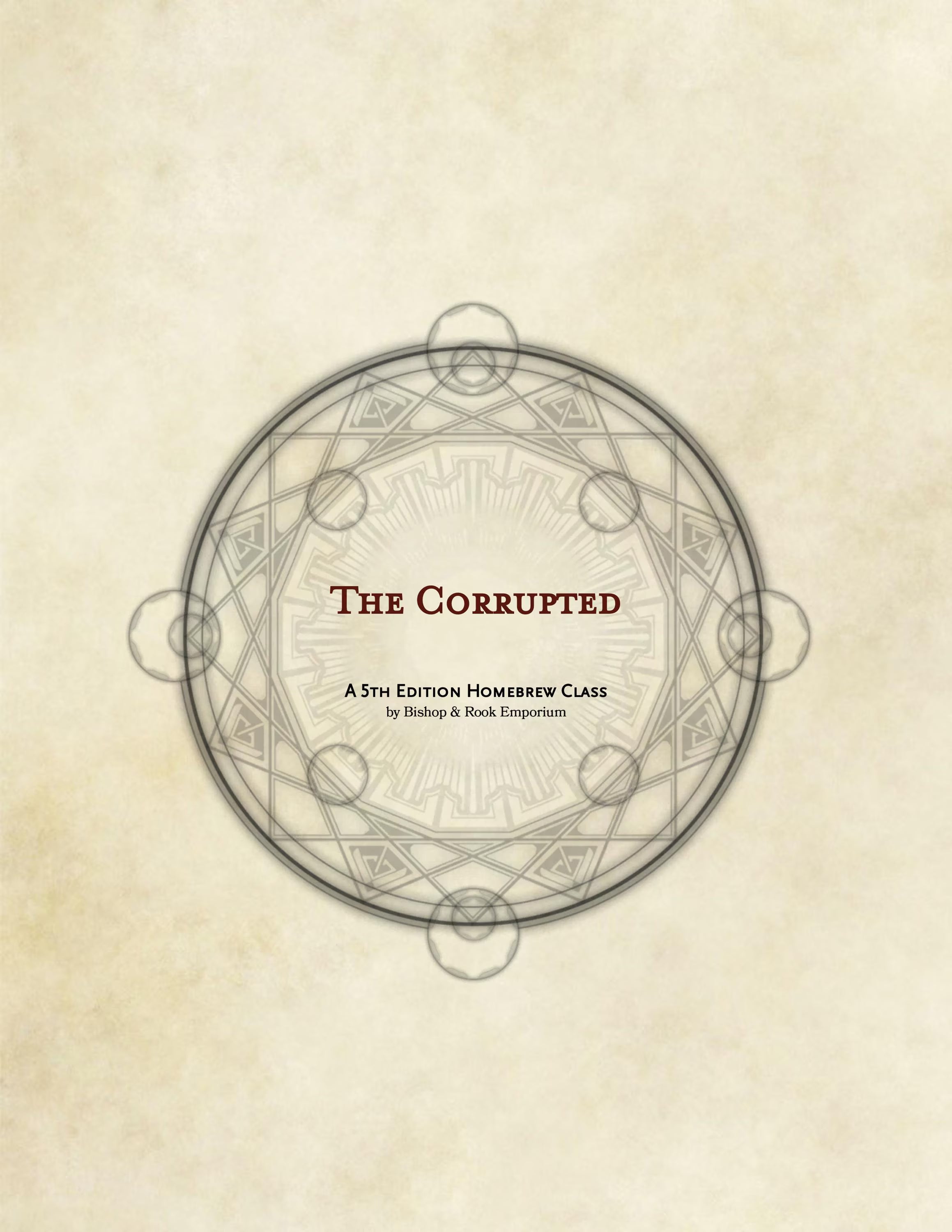 The Corrupted - A 5th Edition Homebrew Class for Dungeons & Dragons